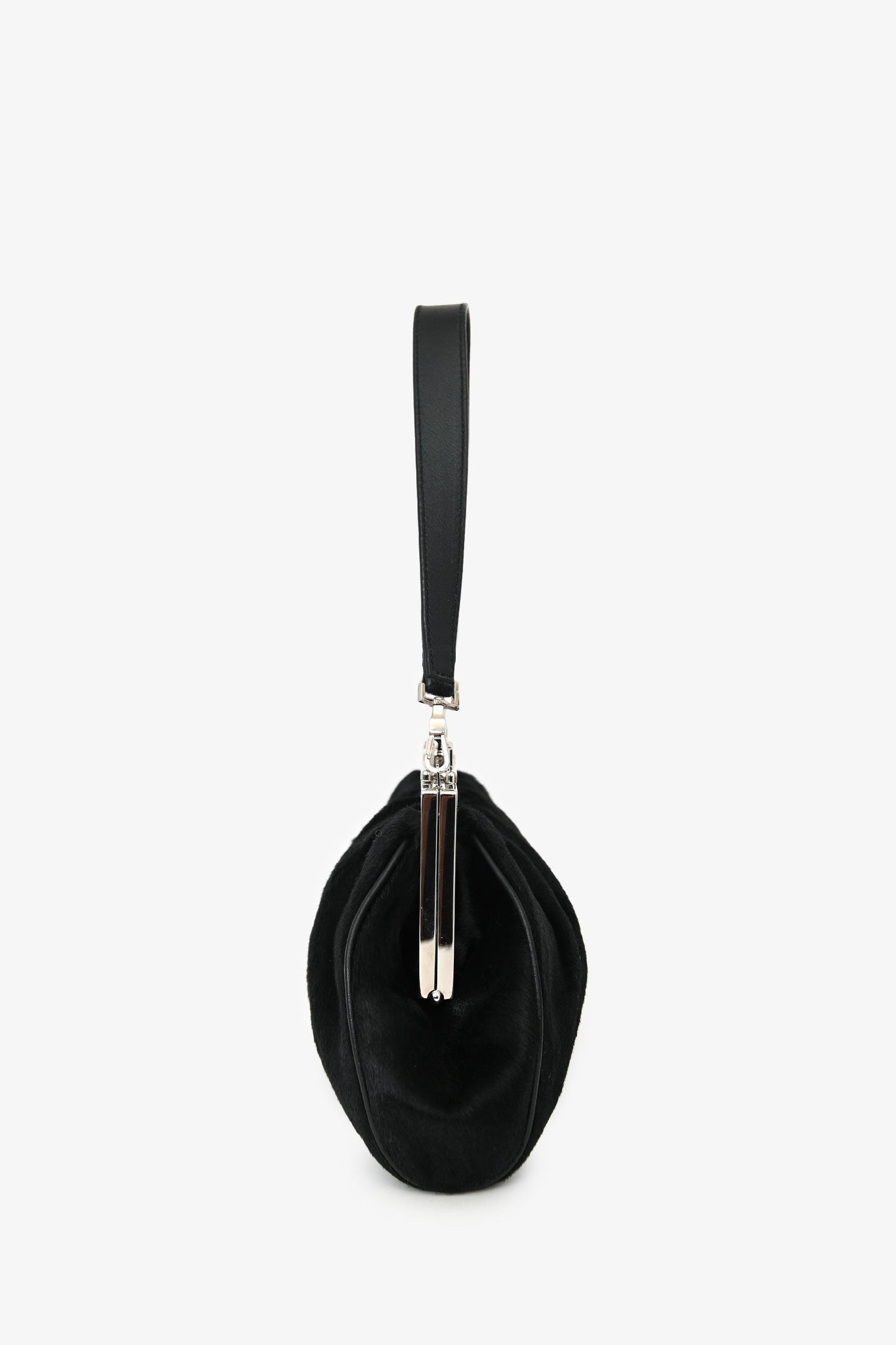 Cartier Black Pony Hair 'Panthere' Clutch With Strap