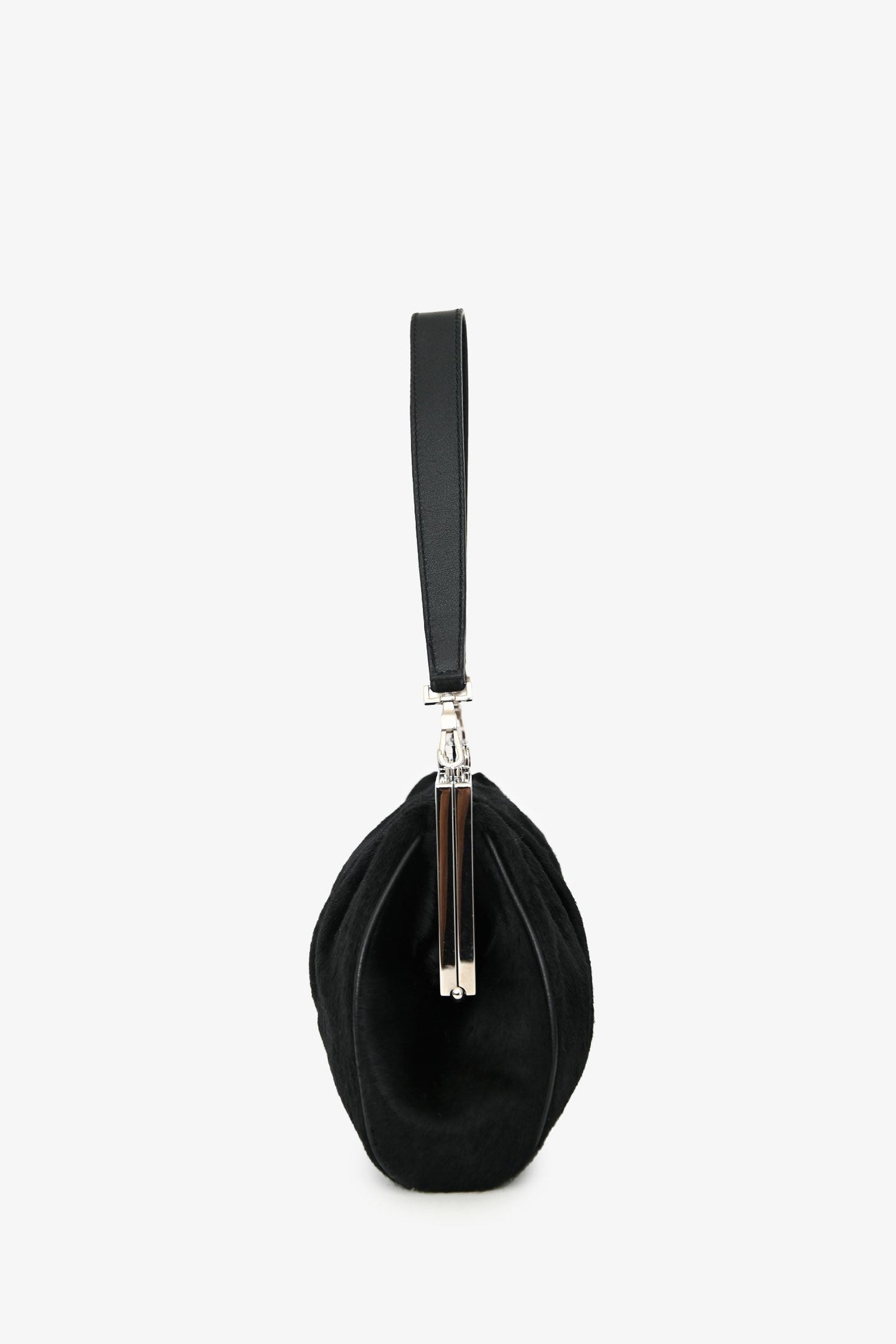 Cartier Black Pony Hair 'Panthere' Clutch With Strap