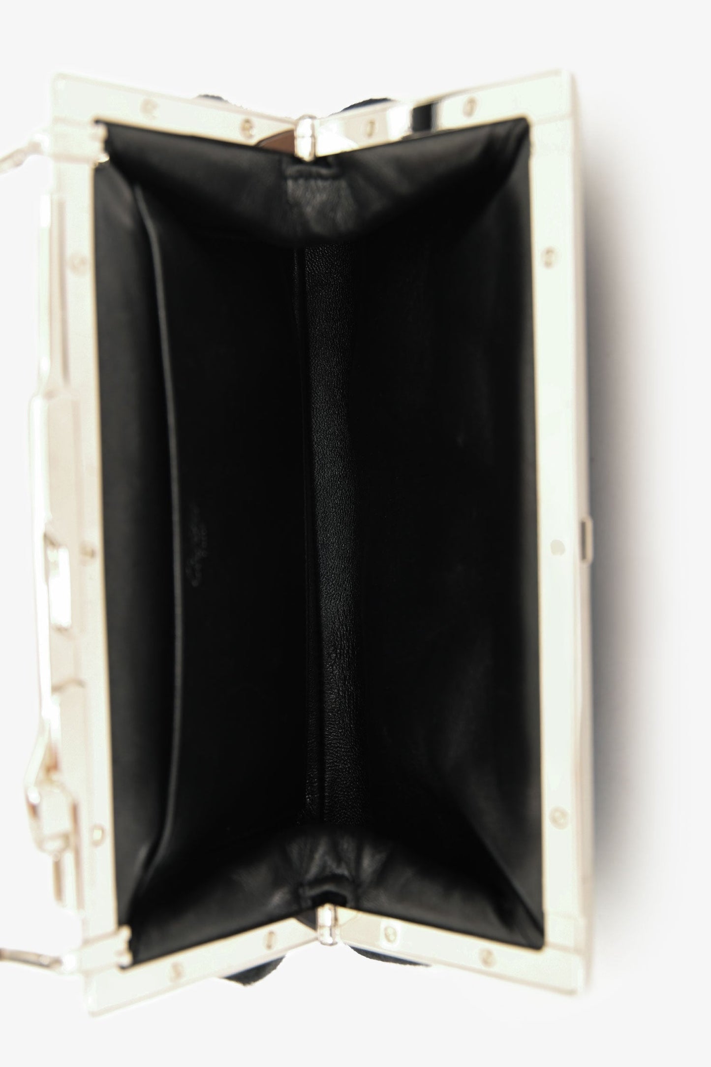 Cartier Black Pony Hair 'Panthere' Clutch With Strap