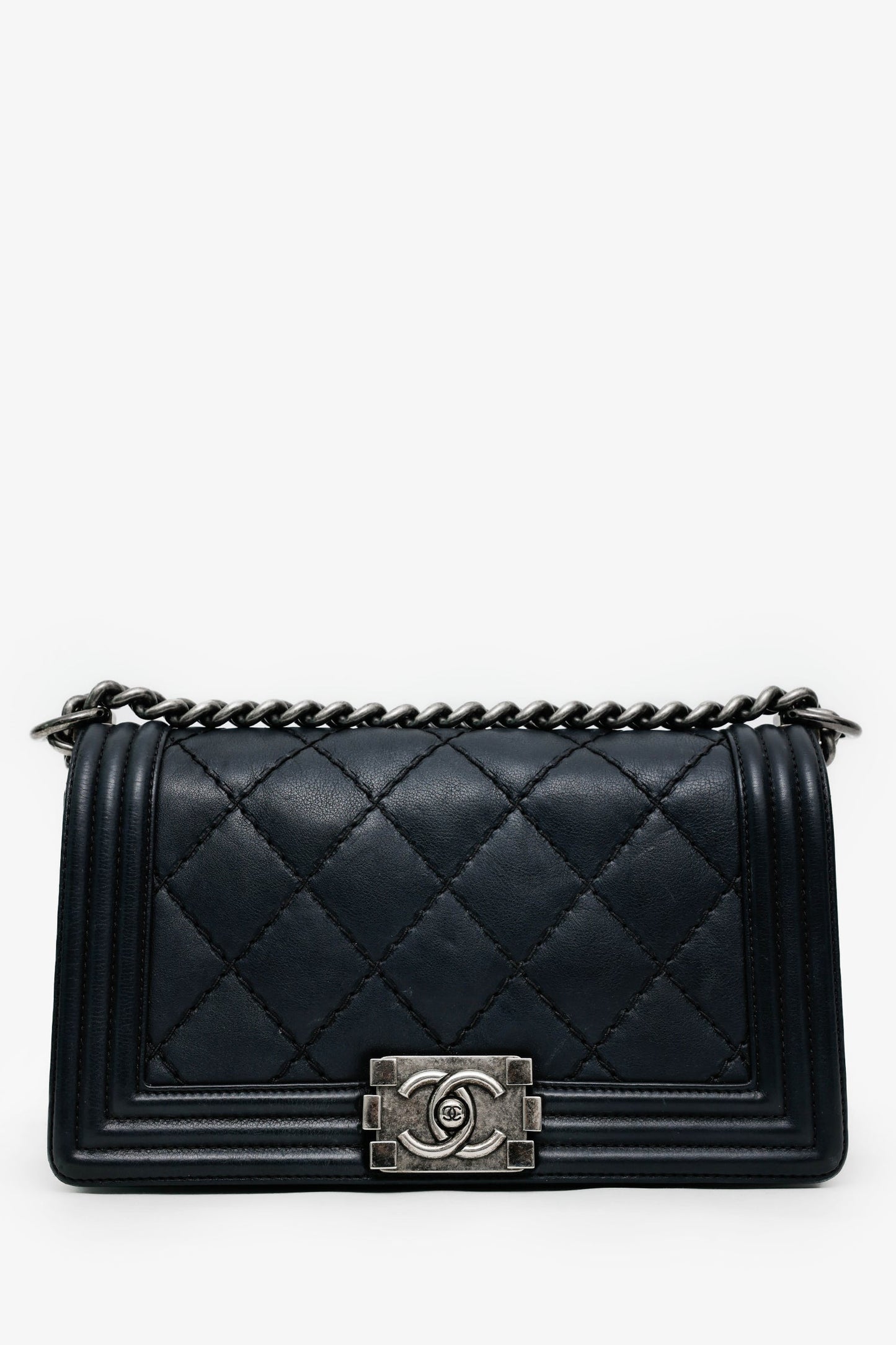 Chanel™ 2013-14 Black Lambskin Medium Boy Bag