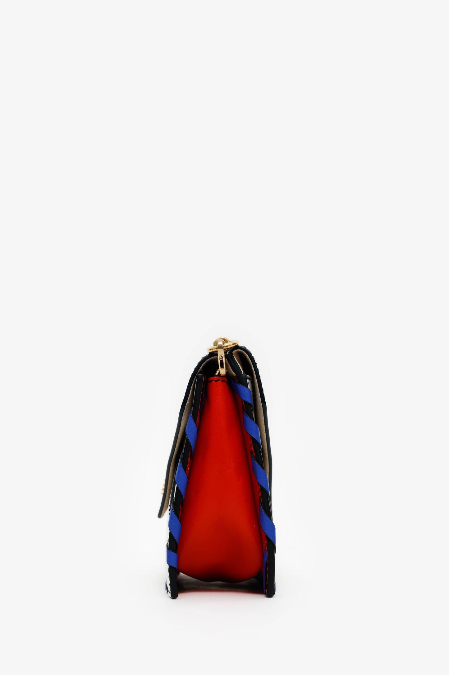 Balmain White Leather B Envelope Bag
