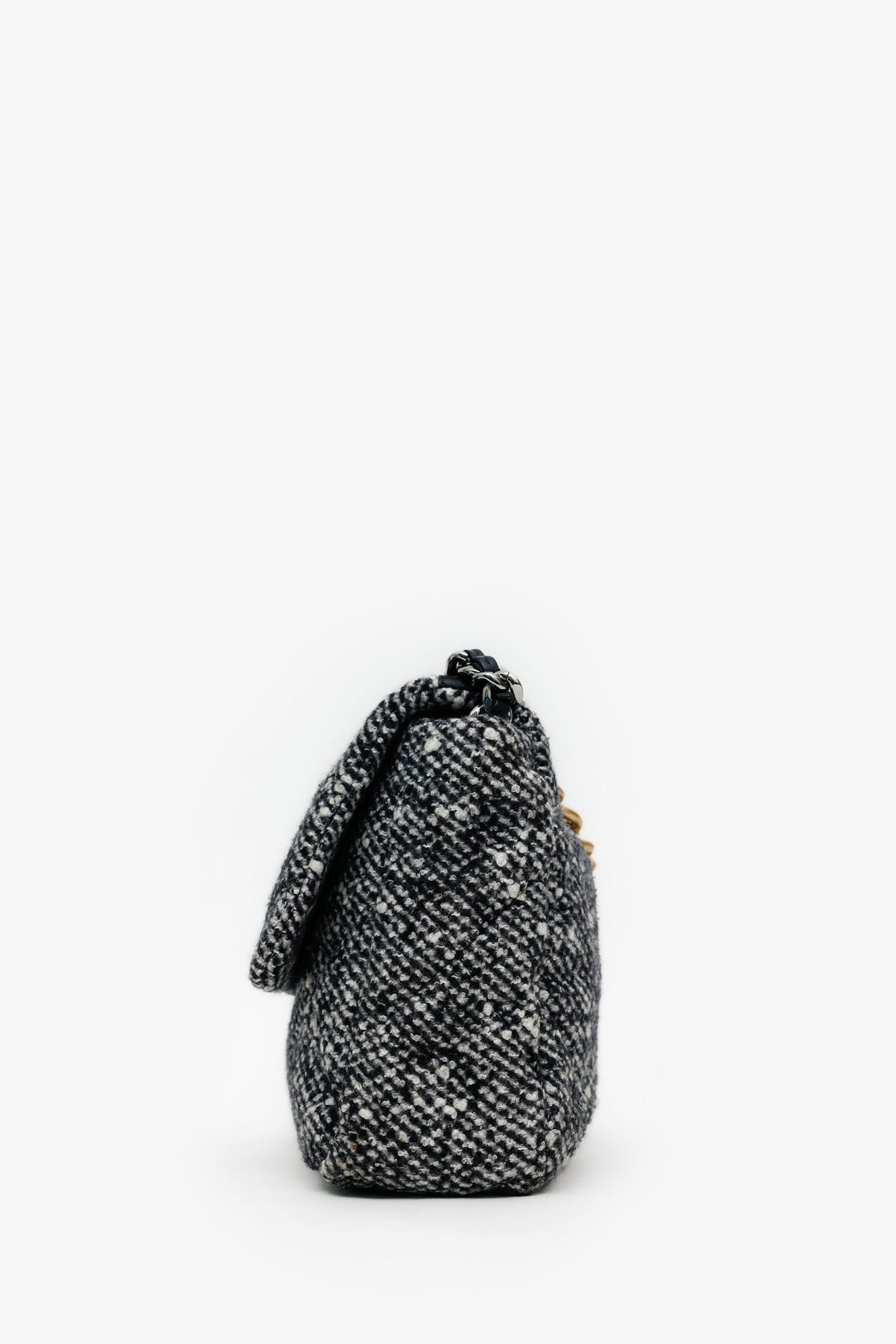 Chanel™ Black/Gray Tweed Medium 19 Flap Bag
