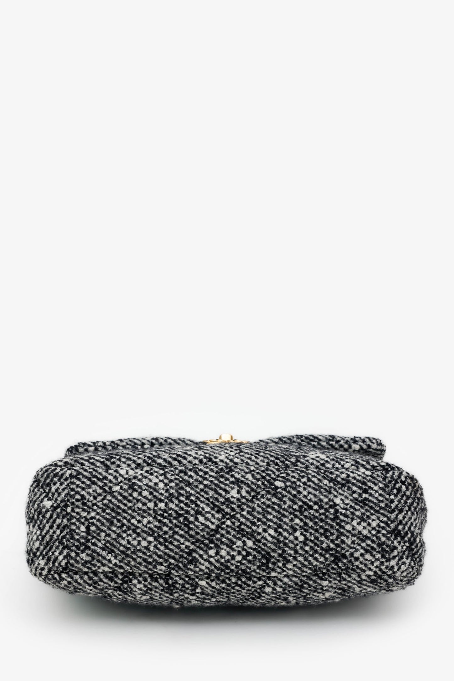 Chanel™ Black/Gray Tweed Medium 19 Flap Bag