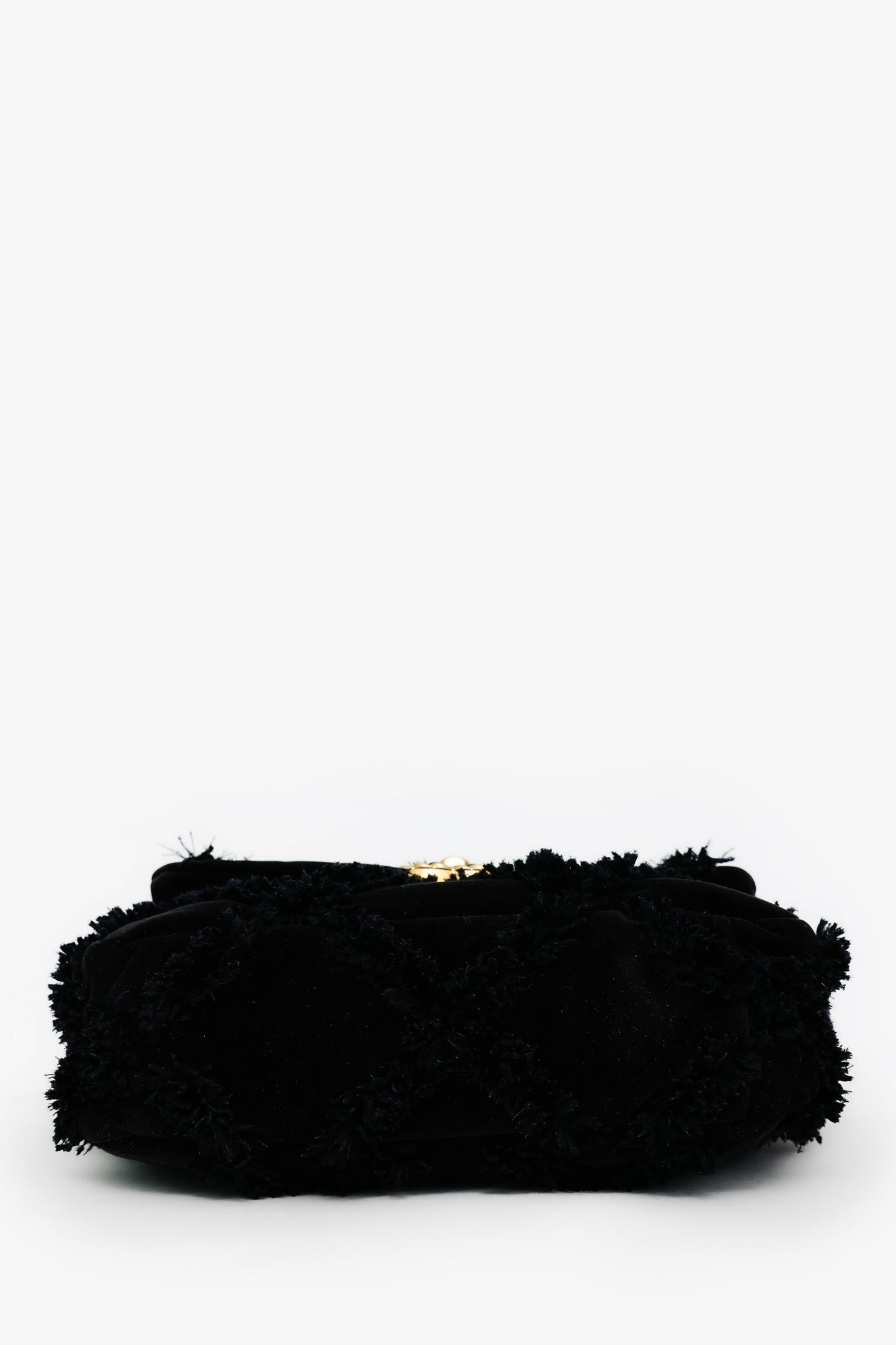 Chanel™ Black Quilted Velvet Small 19 Flap Bag