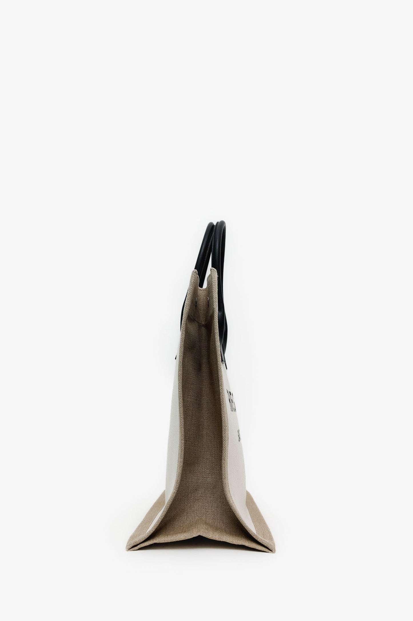 Saint Laurent Neutral Canvas Large Rive Gauche Canvas Tote