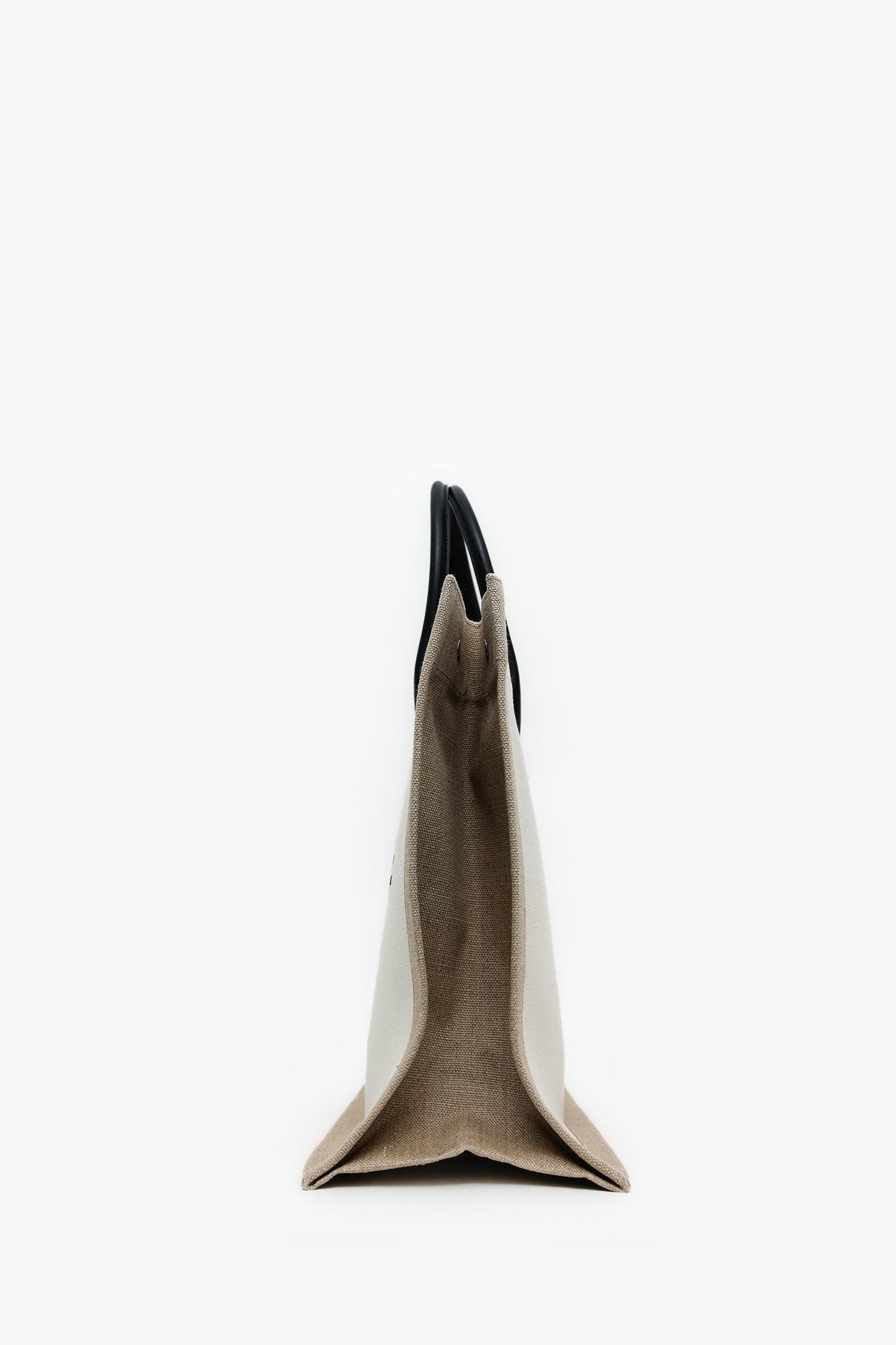 Saint Laurent Neutral Canvas Large Rive Gauche Canvas Tote