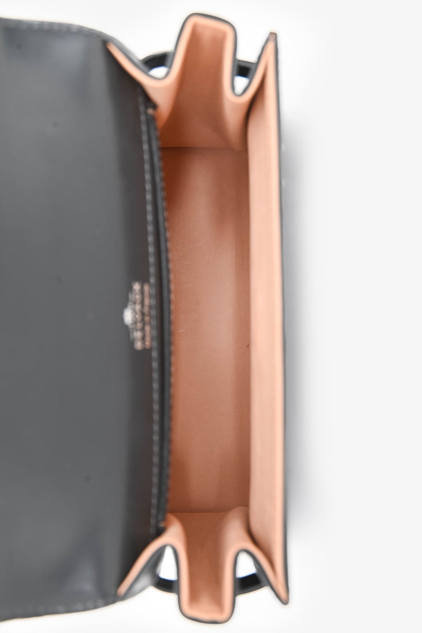 Delvaux Grey Leather Tempête Crush PM Top Handle