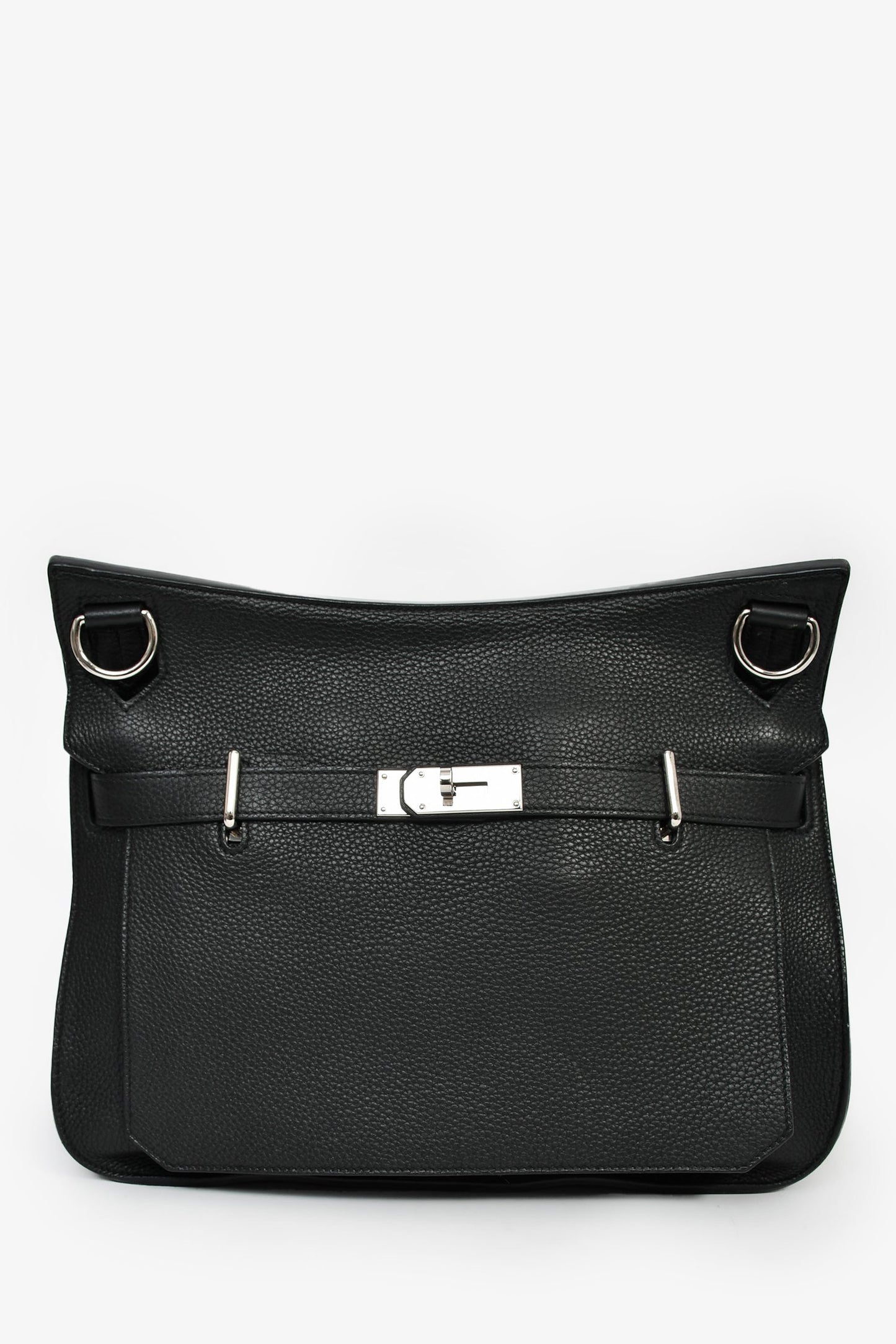 Hermès 2009 Black Clemence Leather Jypsiere 37