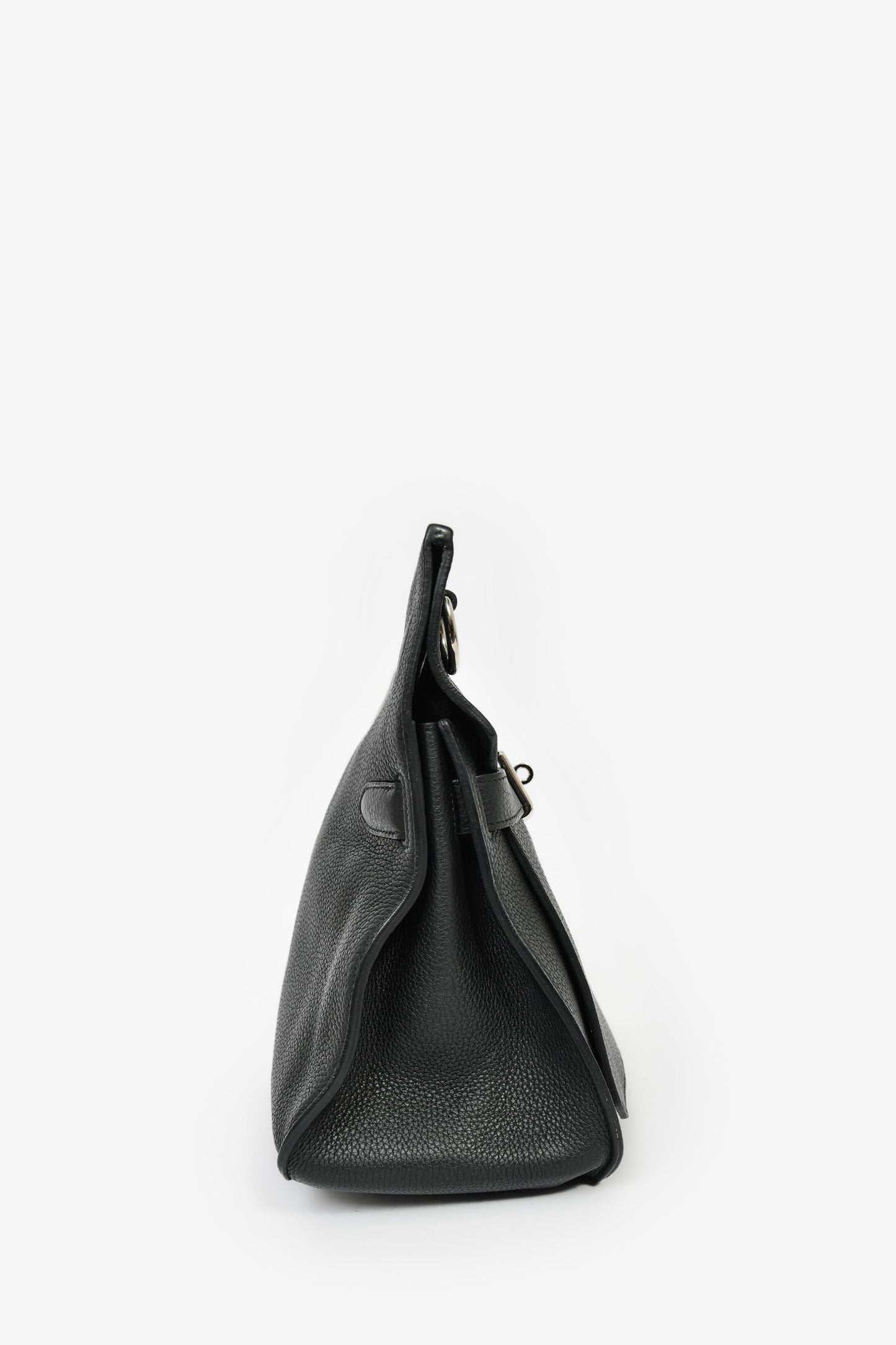Hermès 2009 Black Clemence Leather Jypsiere 37