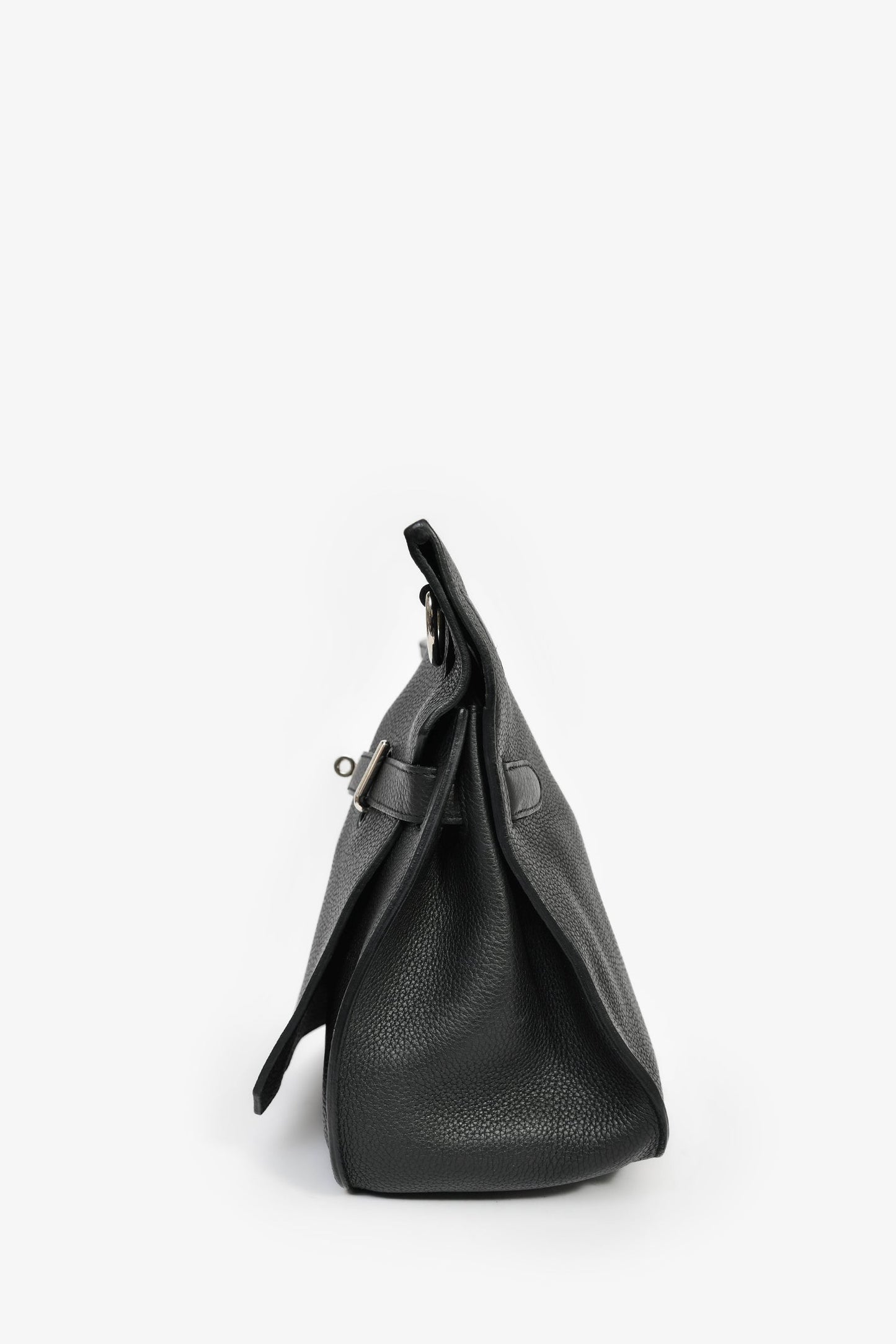 Hermès 2009 Black Clemence Leather Jypsiere 37