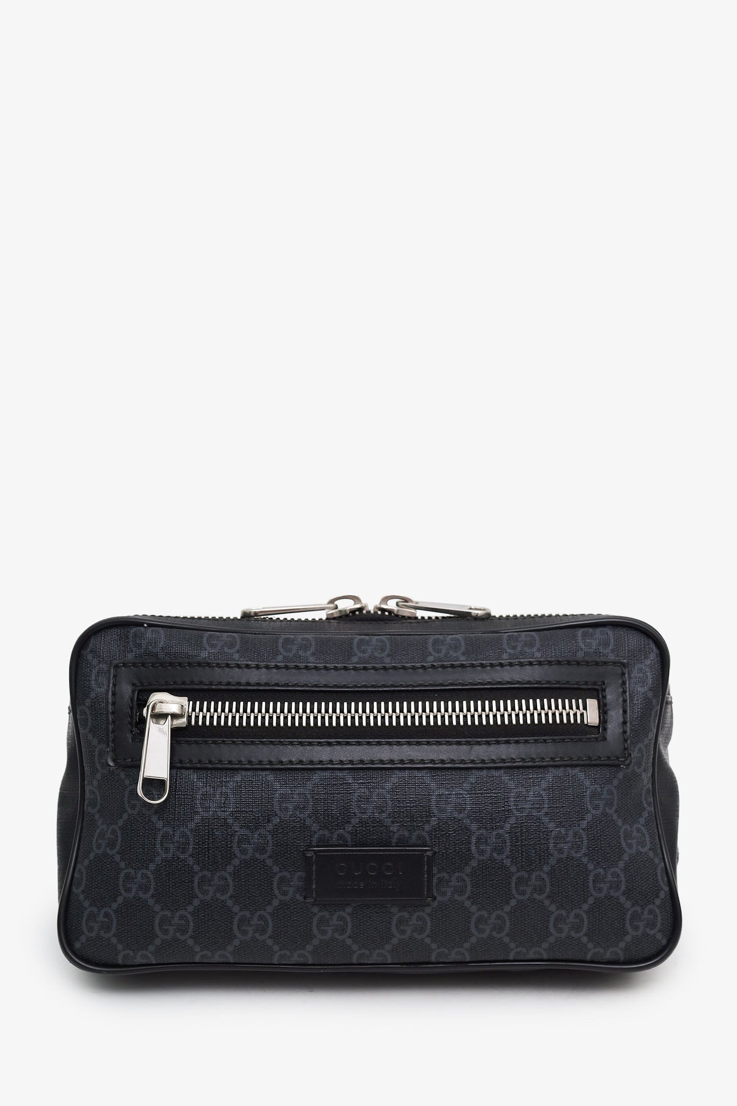 Gucci Black GG Supreme Canvas Belt Bag
