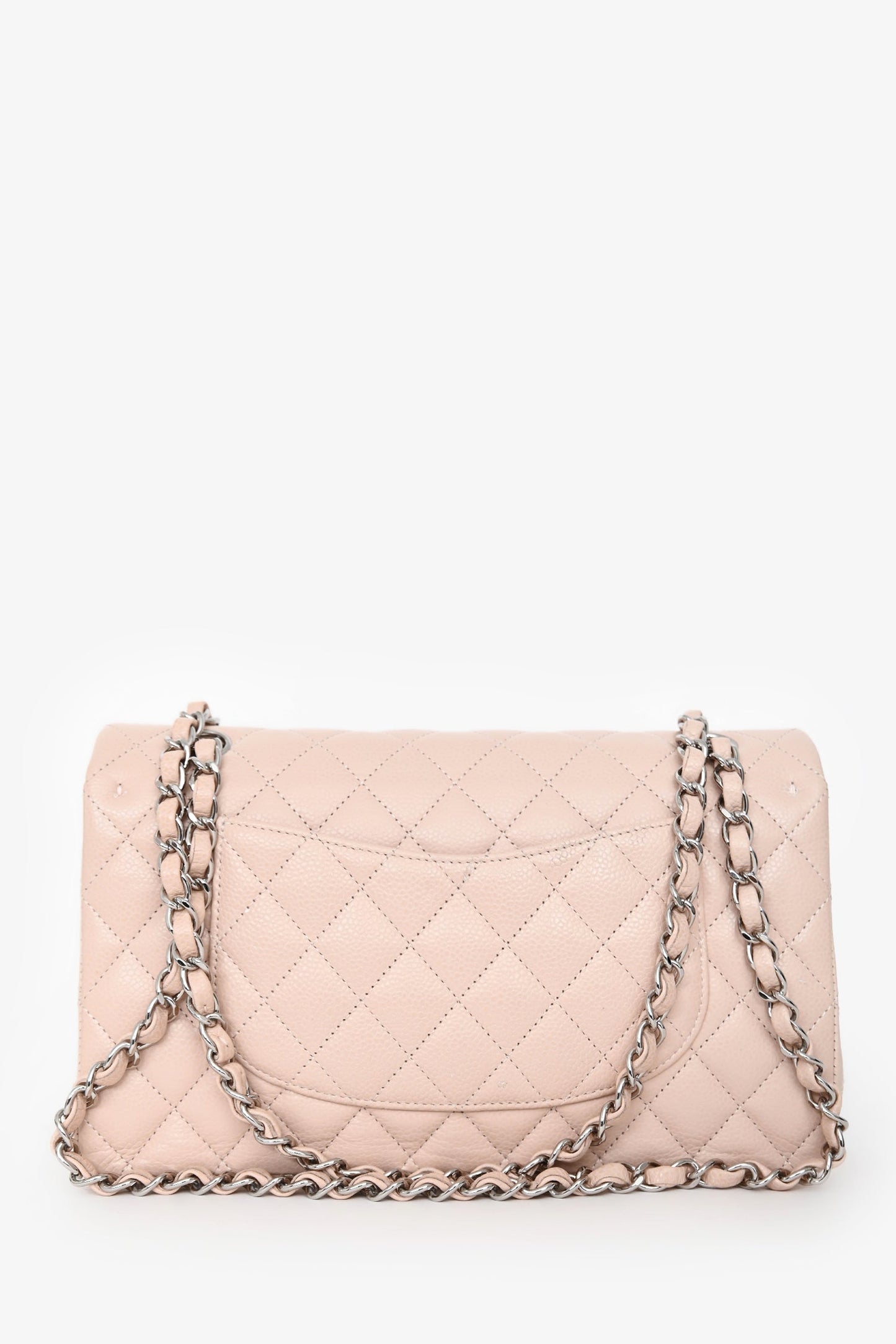 Chanel™ 2014 Light Pink Caviar Leather Medium Classic Double Flap