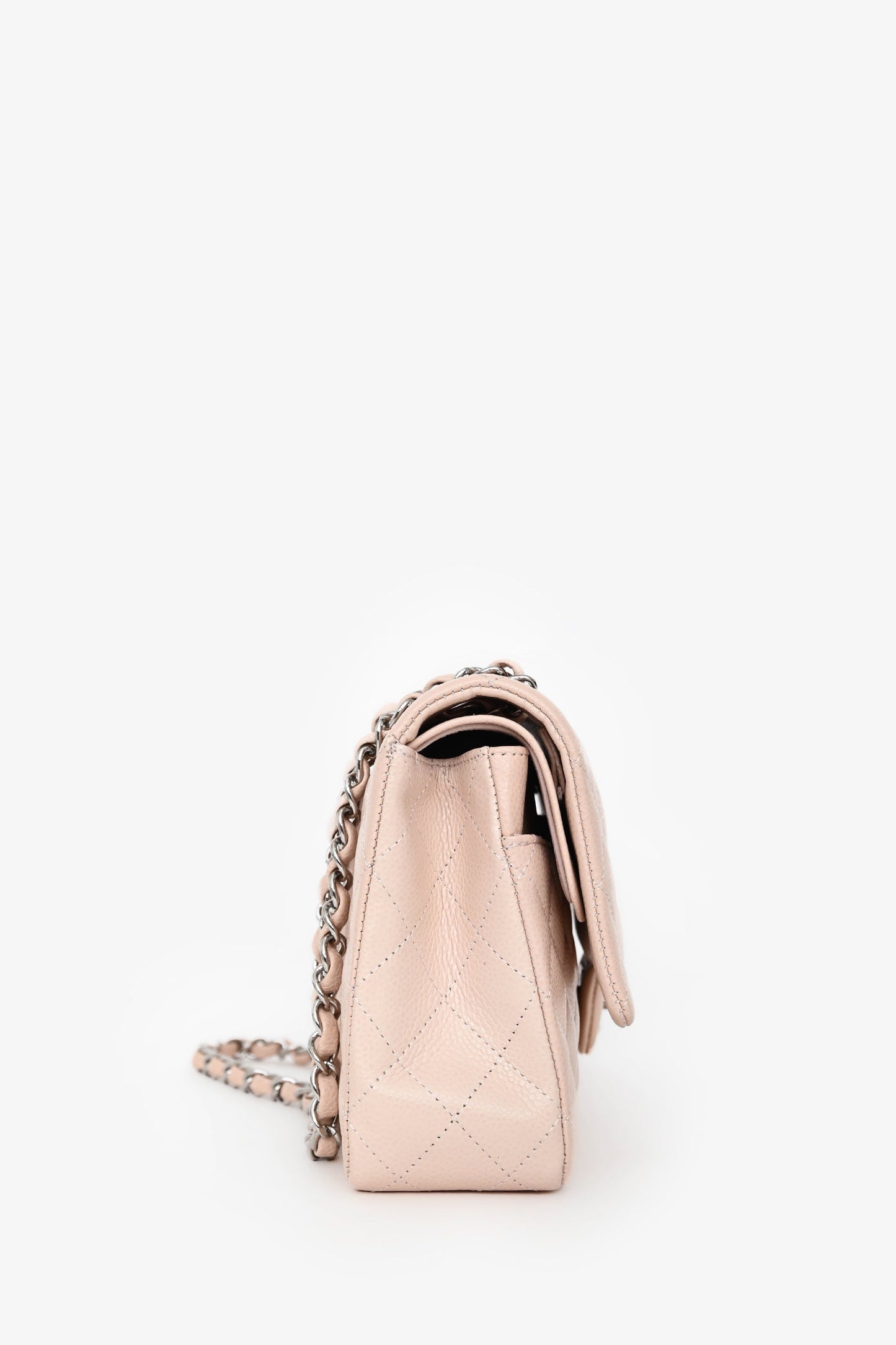 Chanel™ 2014 Light Pink Caviar Leather Medium Classic Double Flap