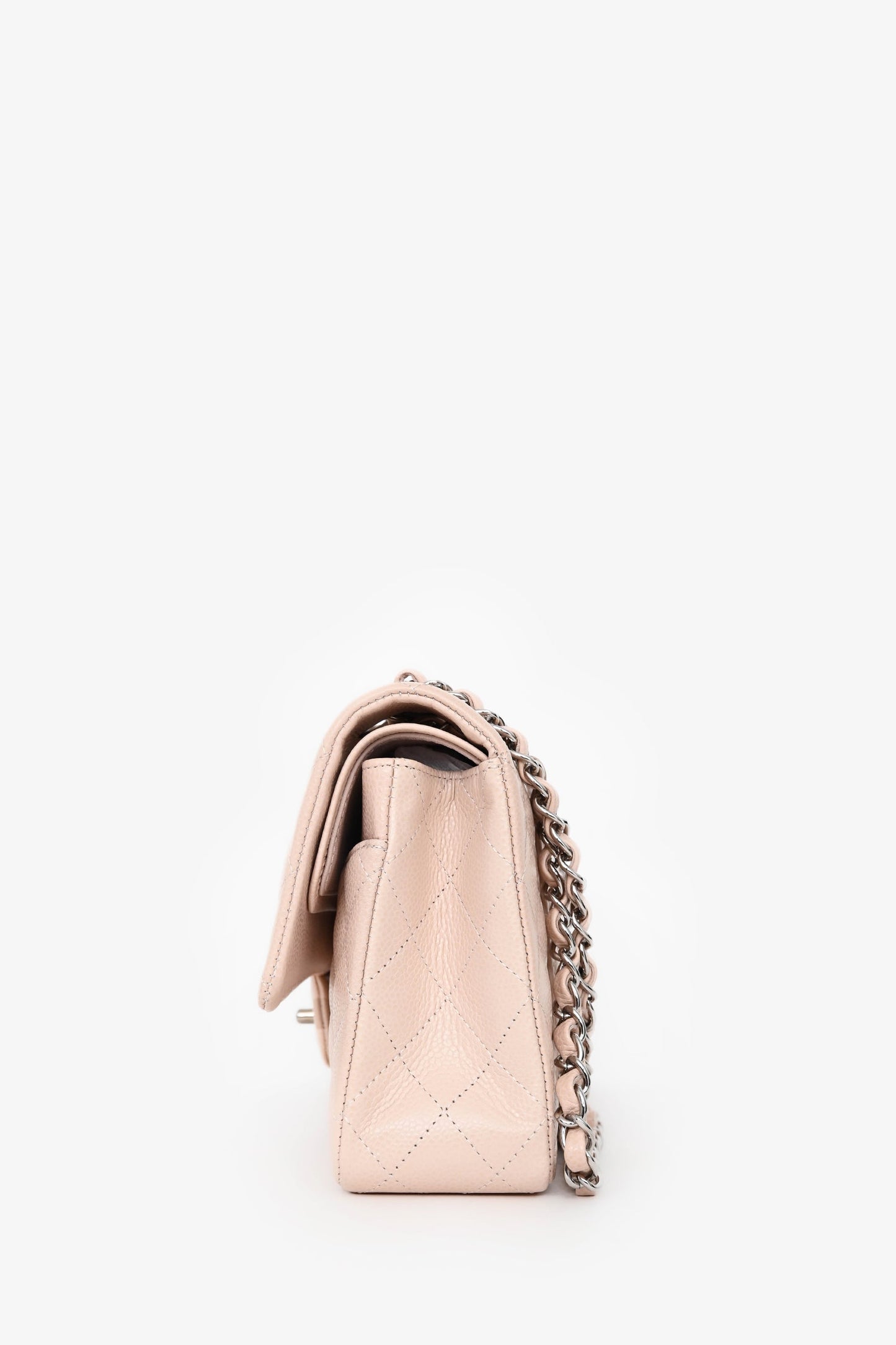 Chanel™ 2014 Light Pink Caviar Leather Medium Classic Double Flap