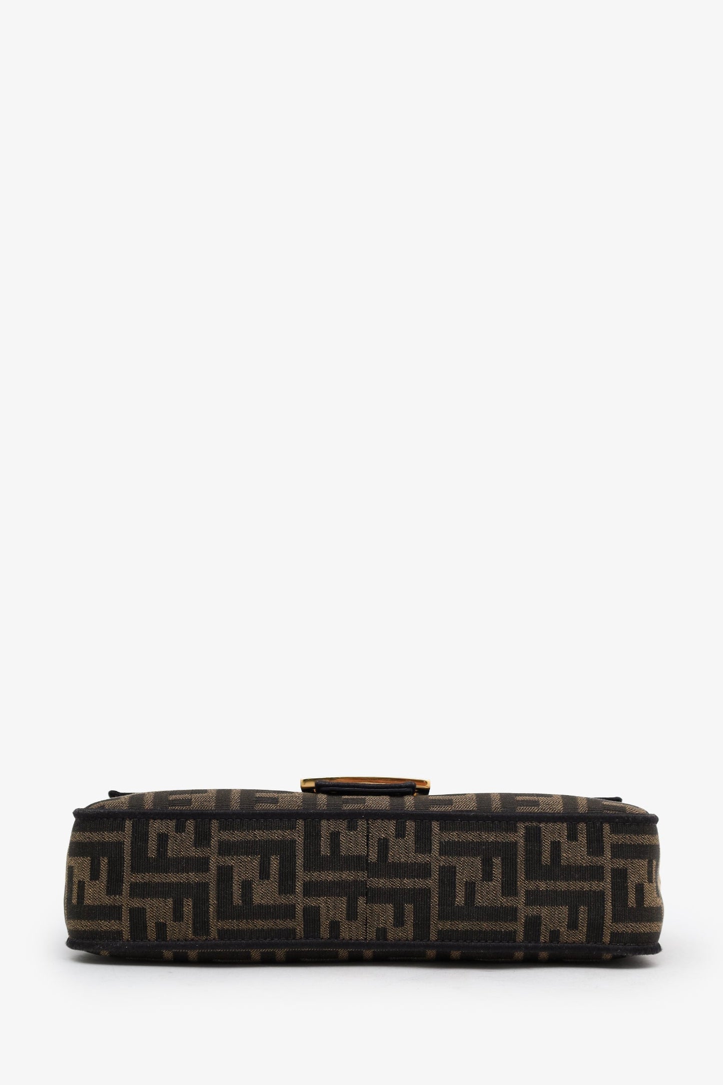 Fendi Brown Zucca Jacquard FF 1974 Medium Baguette Crossbody