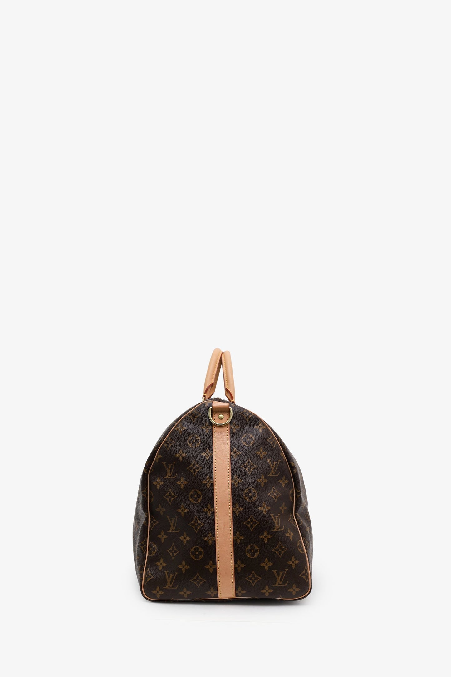 Louis Vuitton Monogram Canvas/Leather Keepall Bandoulière 55 With Strap (Microchip)