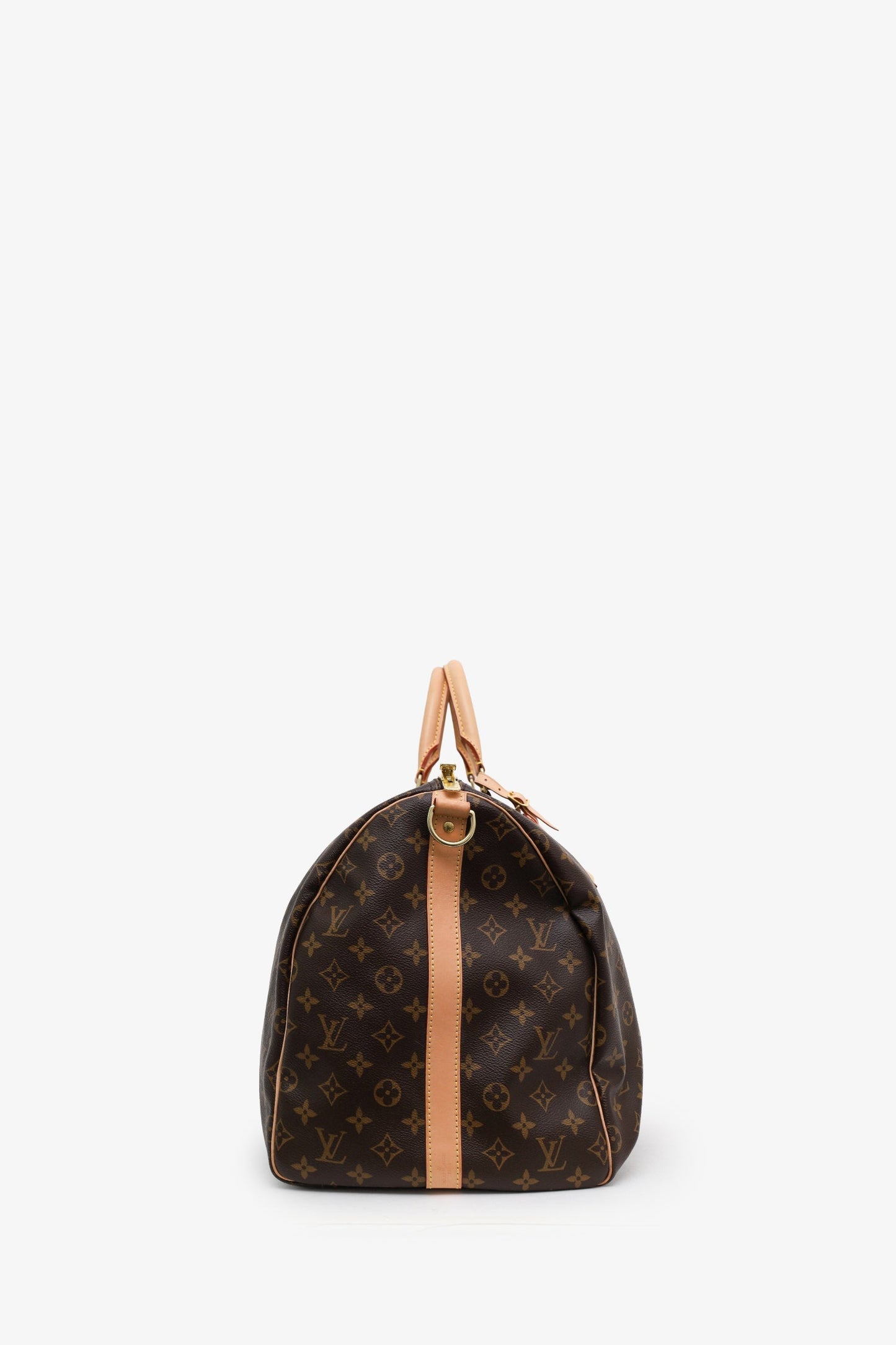 Louis Vuitton Monogram Canvas/Leather Keepall Bandoulière 55 With Strap (Microchip)