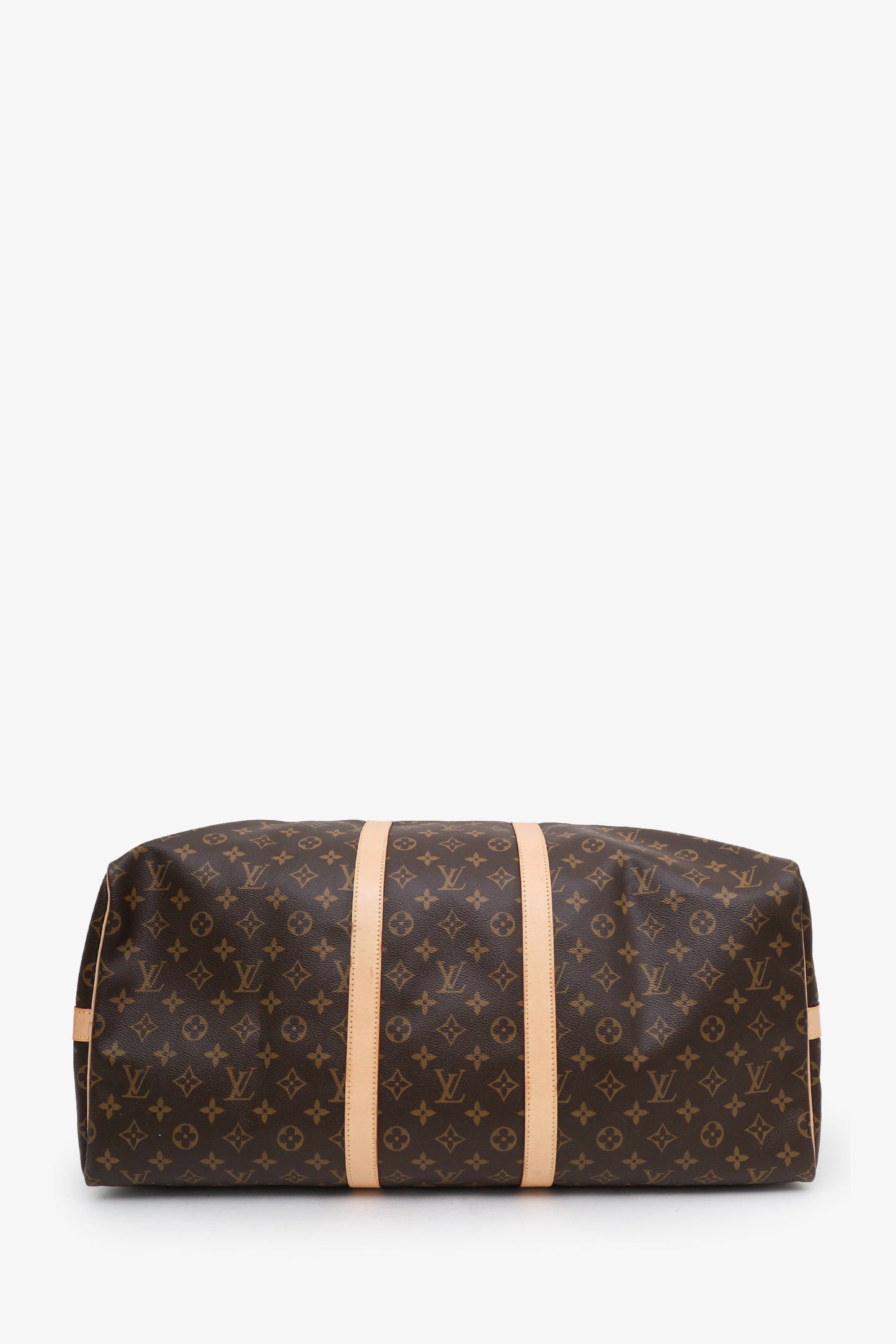 Louis Vuitton Monogram Canvas/Leather Keepall Bandoulière 55 With Strap (Microchip)