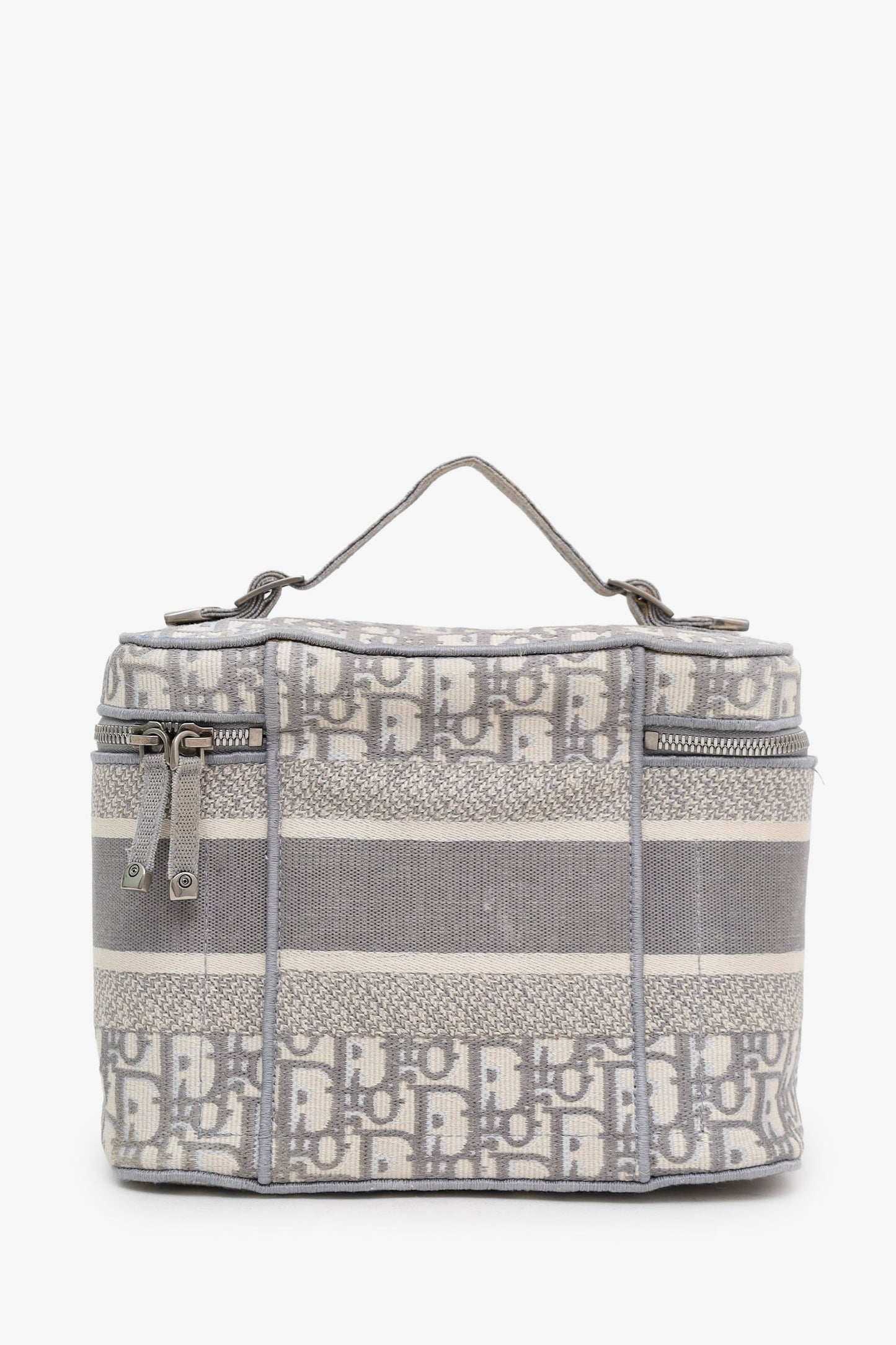 Christian Dior Grey Oblique Monogram Dior travel Vanity Case
