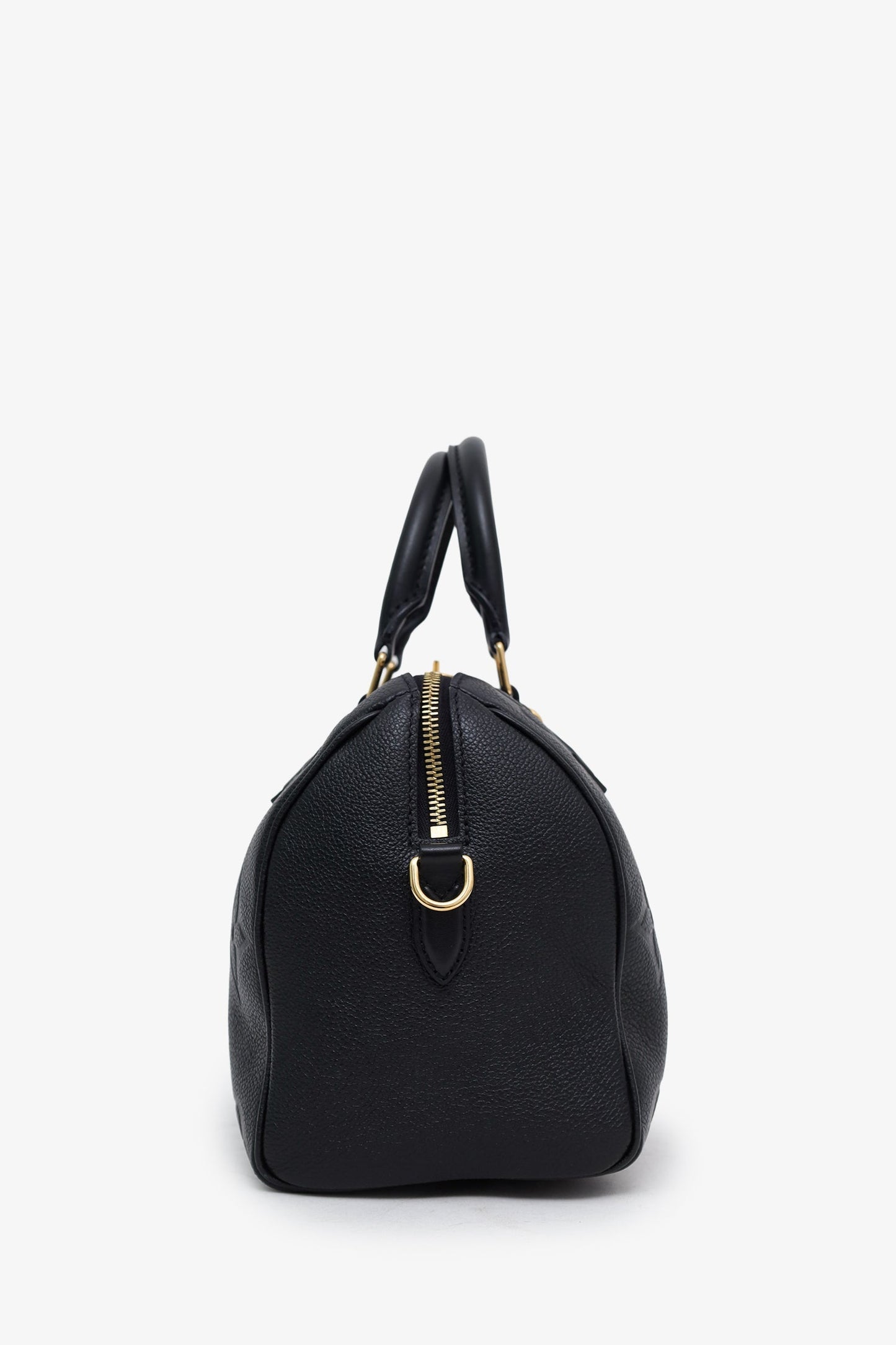 Louis Vuitton Black Monogram Giant Empreinte Leather Speedy 25 NM Bandouliere Bag With Strap