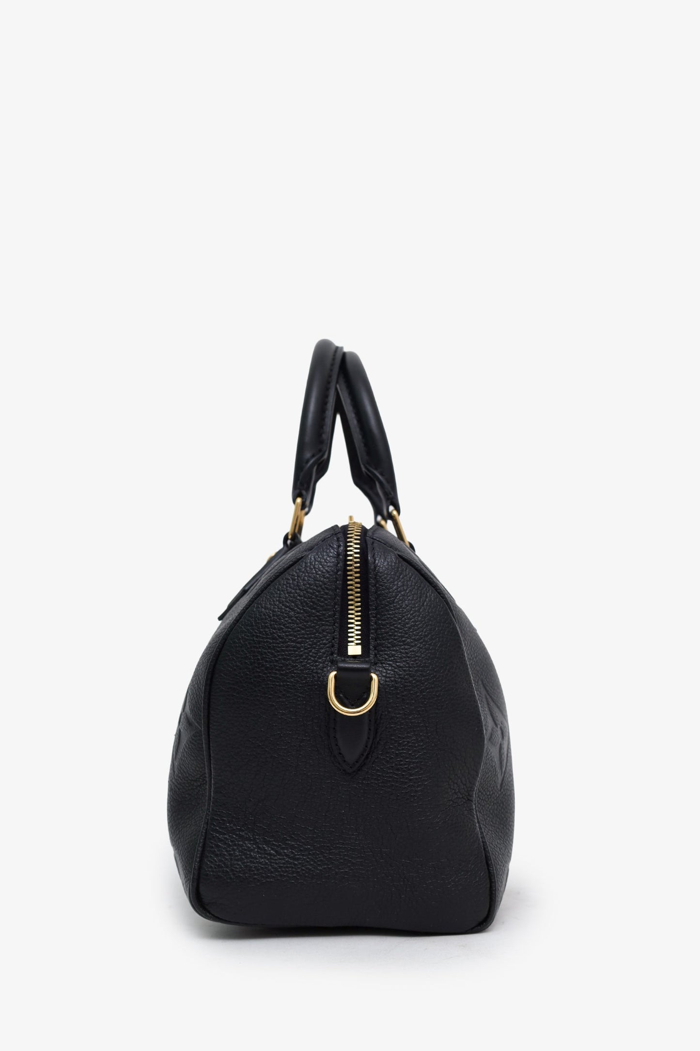 Louis Vuitton Black Monogram Giant Empreinte Leather Speedy 25 NM Bandouliere Bag With Strap