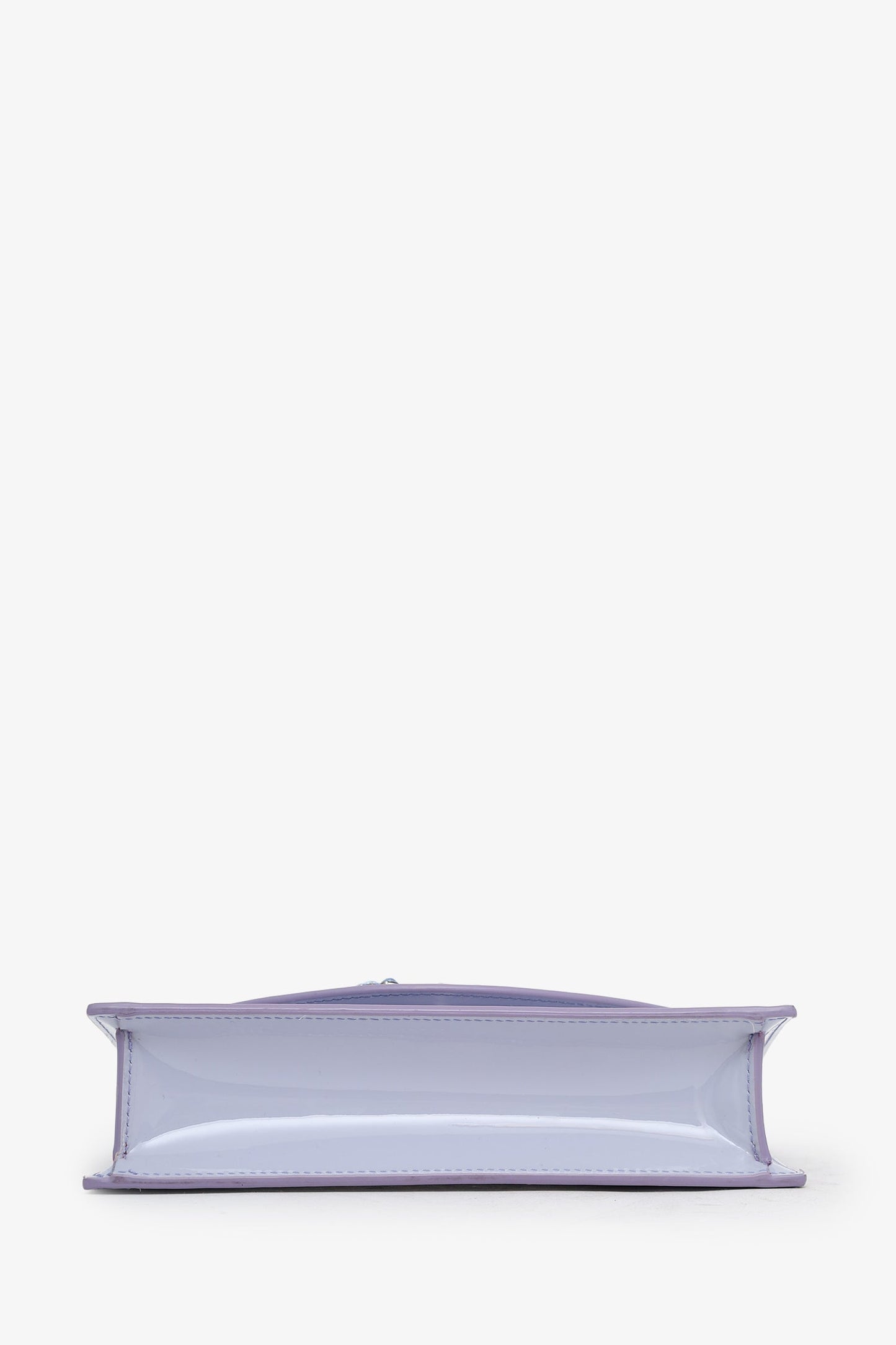 Christian Louboutin Purple Patent Leather Loubi54 Strass Logo Clutch With Chain