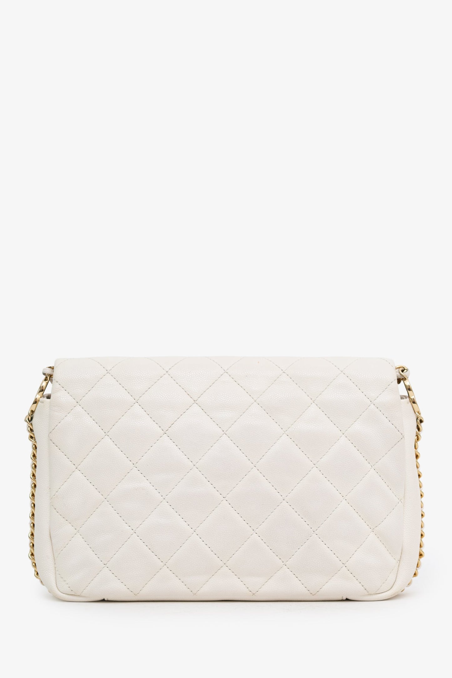 Chanel™ 2022 White Caviar Quilted Leather Small CC You Flap Bag
