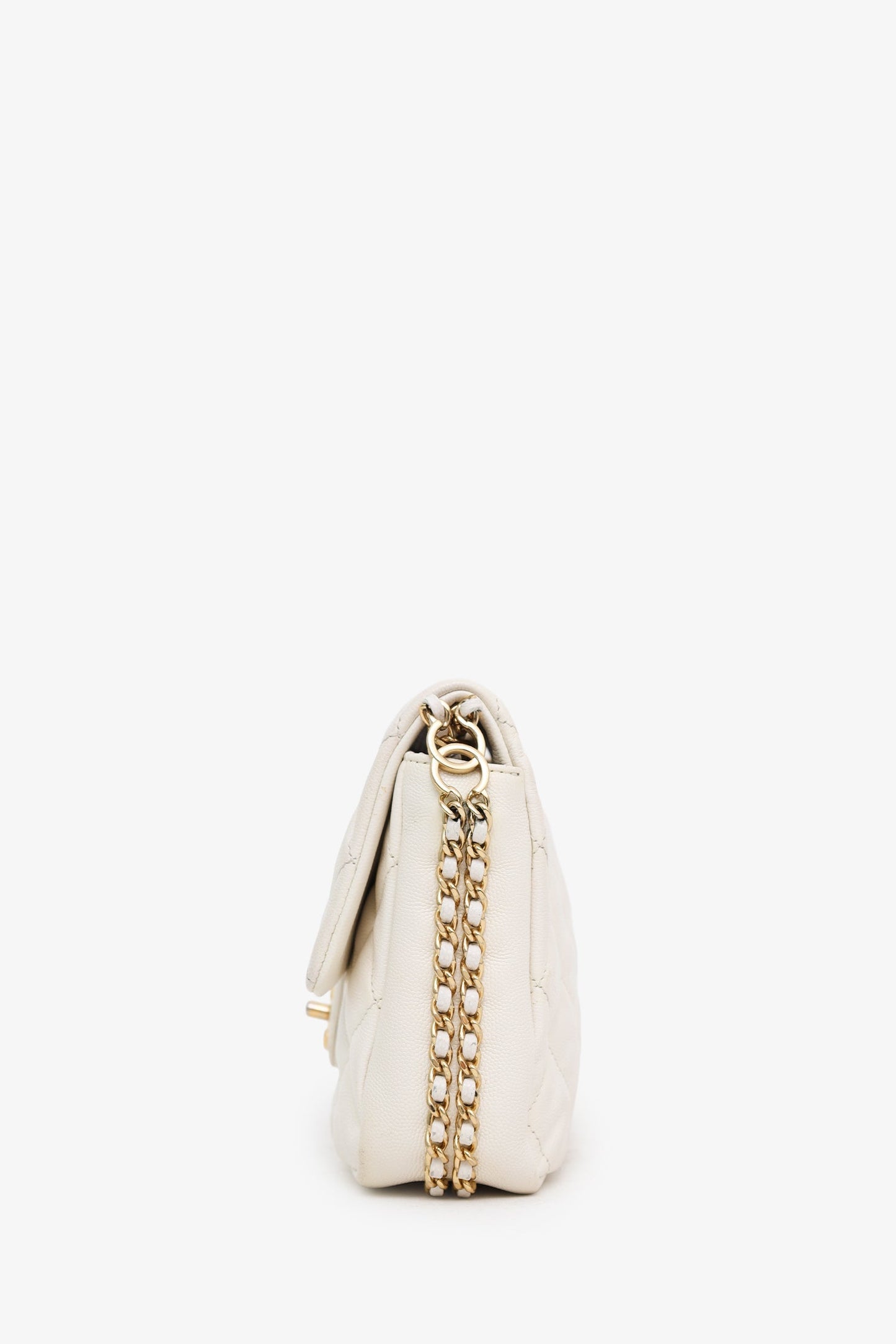 Chanel™ 2022 White Caviar Quilted Leather Small CC You Flap Bag