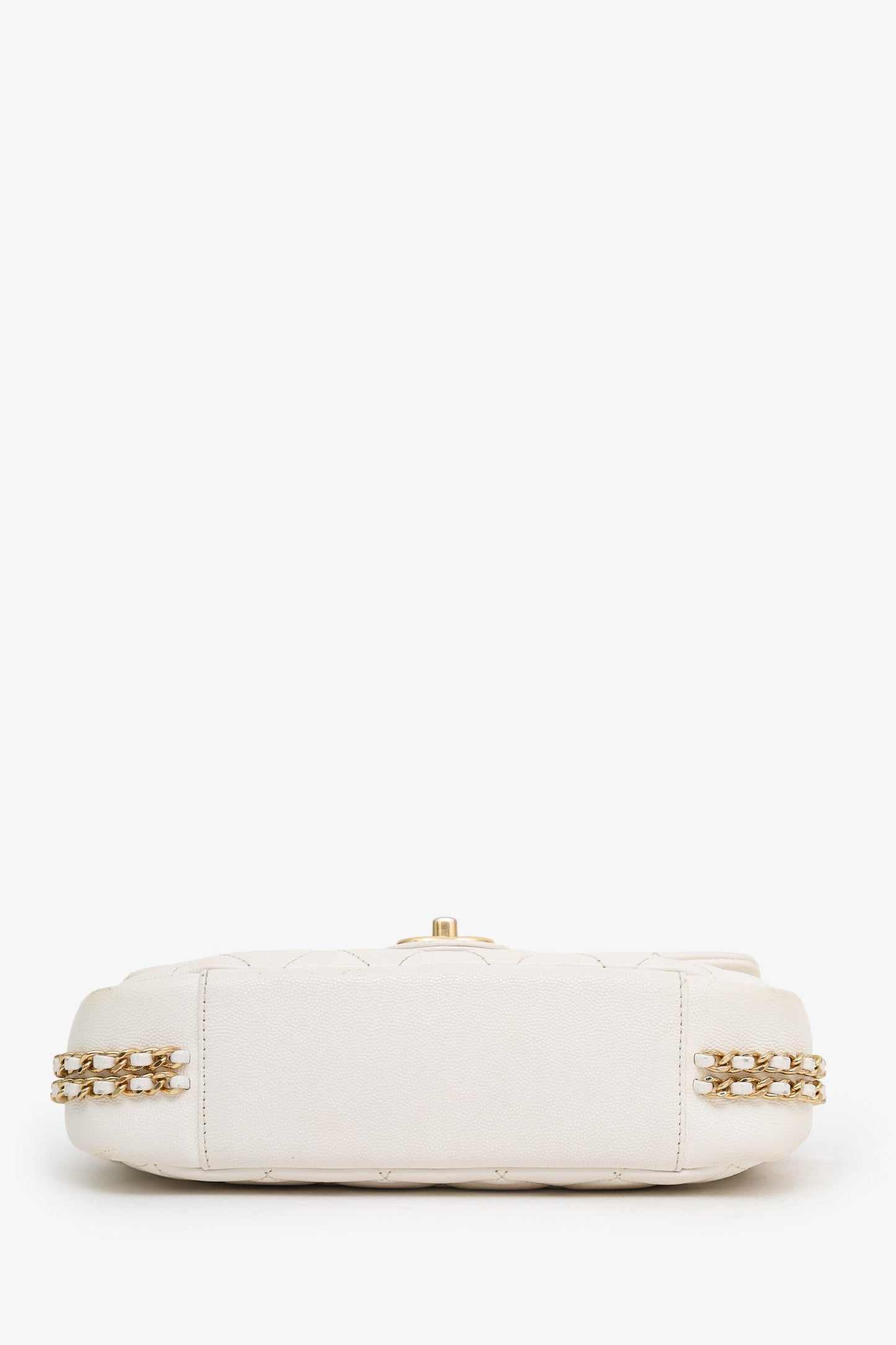 Chanel™ 2022 White Caviar Quilted Leather Small CC You Flap Bag