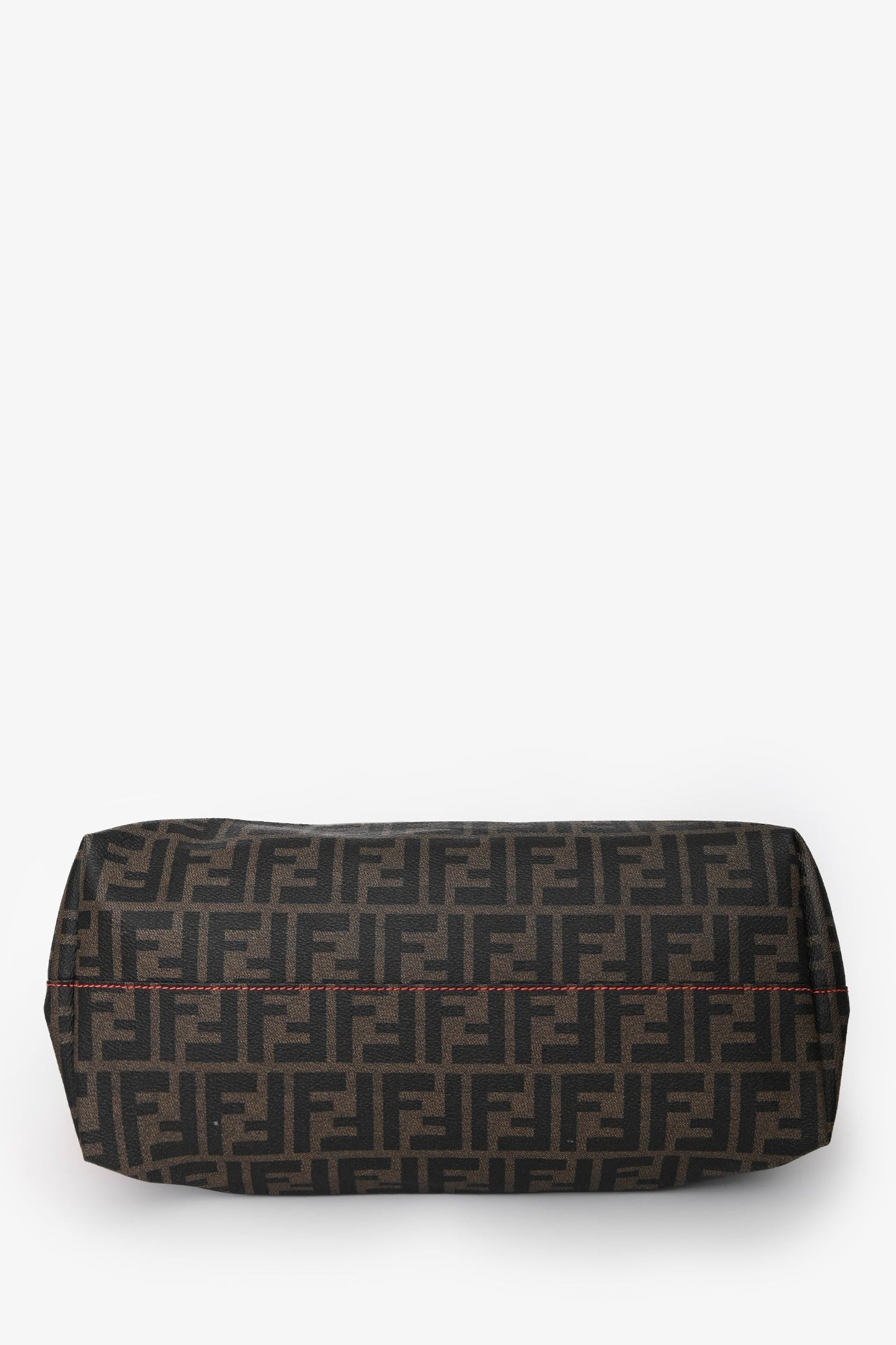 Fendi Orange/Brown Canvas/Leather FF Monogram Tote Medium