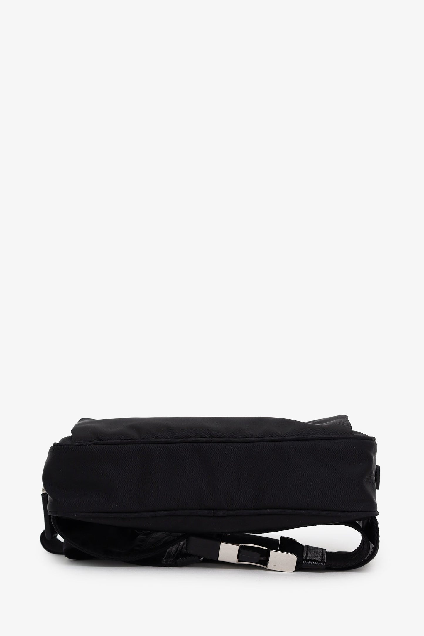 Prada Black Re-Nylon Saffiano Leather Belt Bag