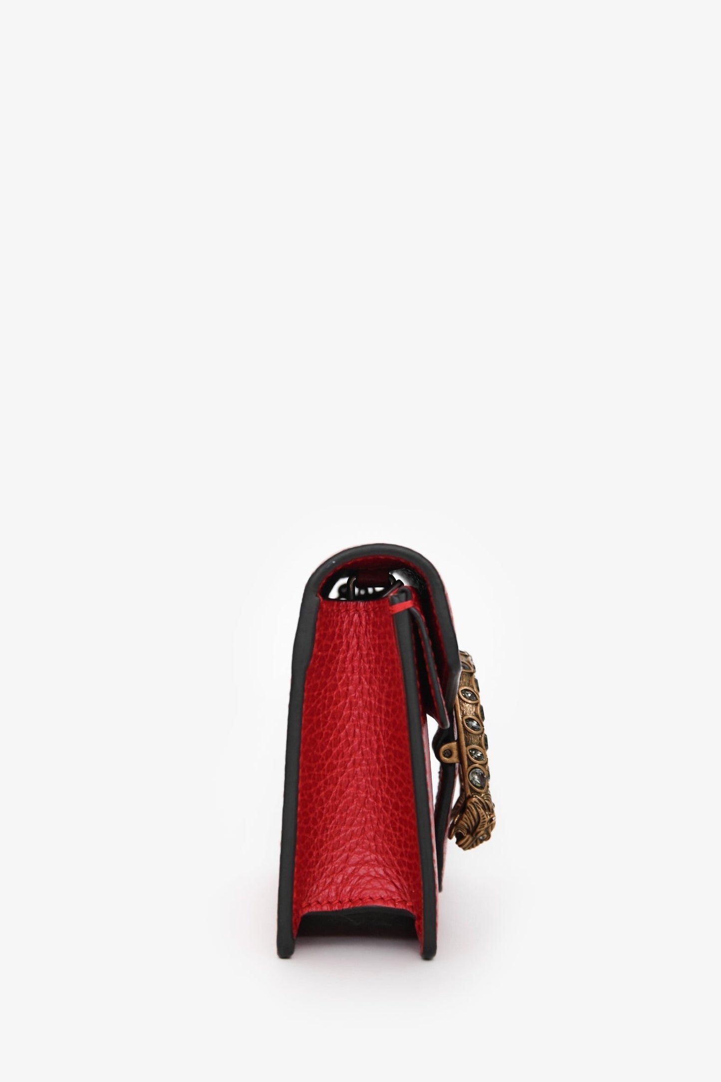 Gucci Red Leather Dionysus Super Mini Crossbody Bag