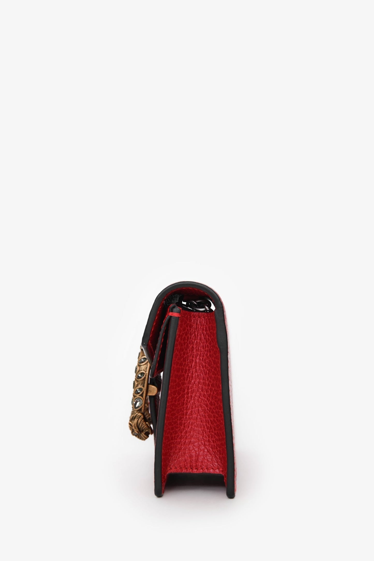 Gucci Red Leather Dionysus Super Mini Crossbody Bag