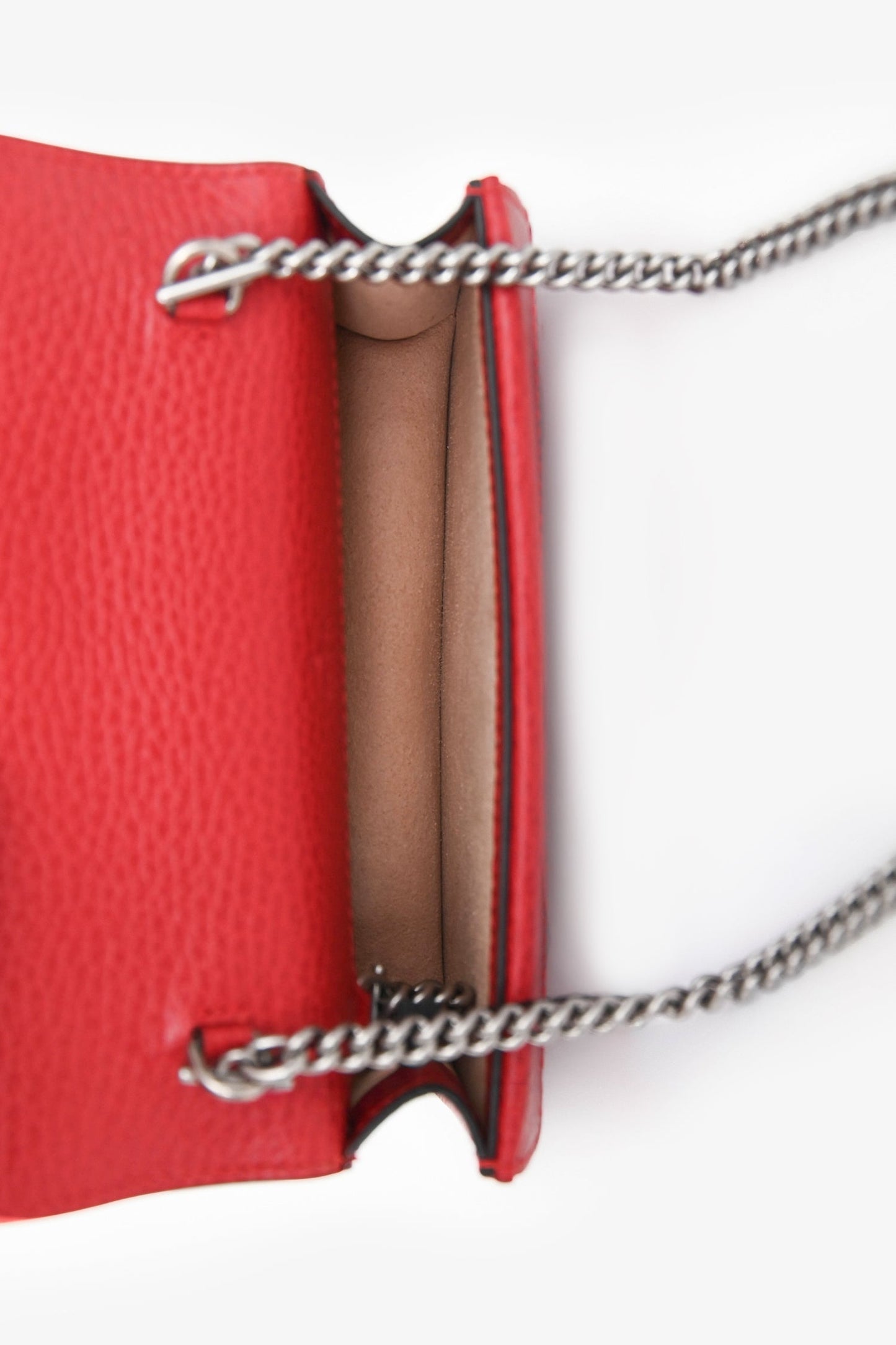 Gucci Red Leather Dionysus Super Mini Crossbody Bag