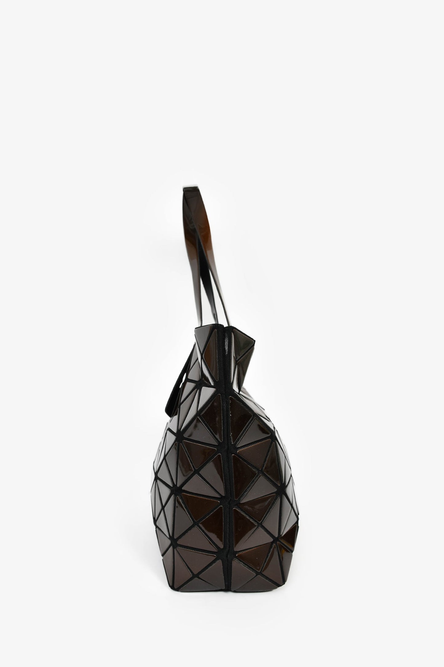 Issey Miyake Brown Geometric Tote Bag