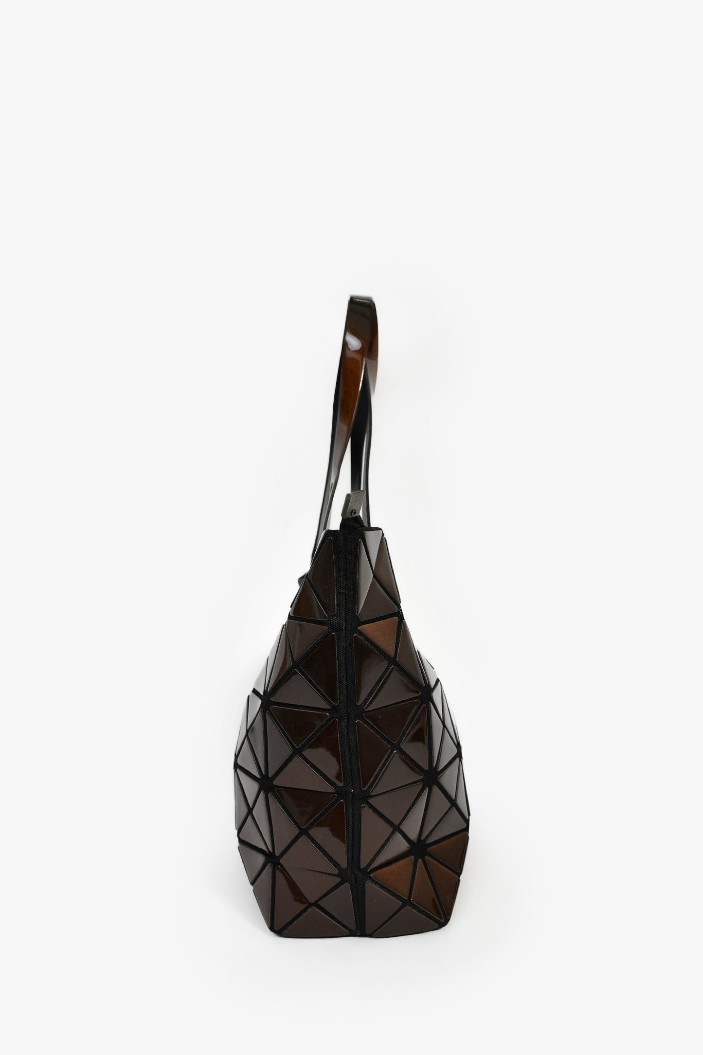 Issey Miyake Brown Geometric Tote Bag