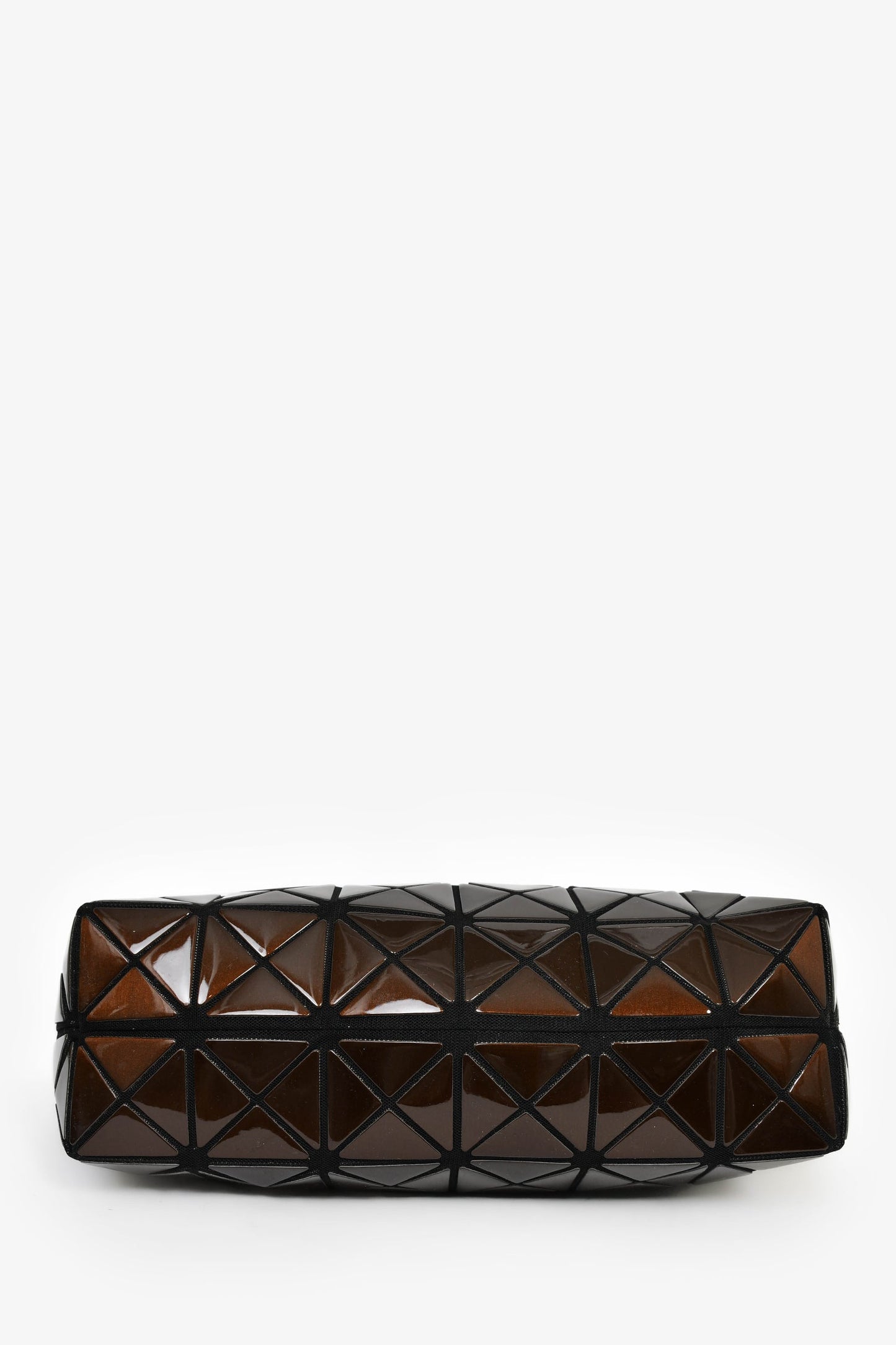 Issey Miyake Brown Geometric Tote Bag
