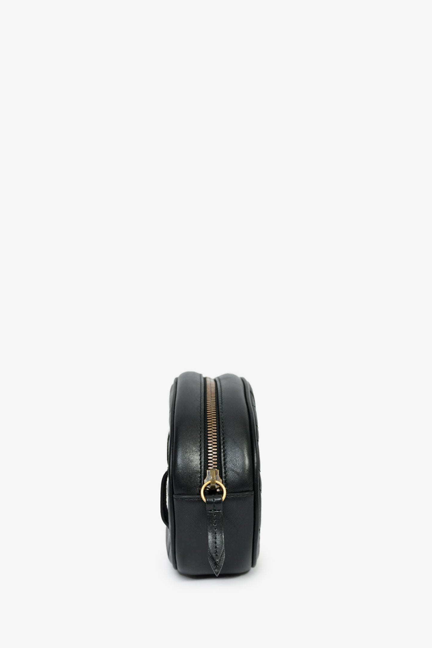 Gucci Black Leather GG Marmont Belt Bag Size 85/34