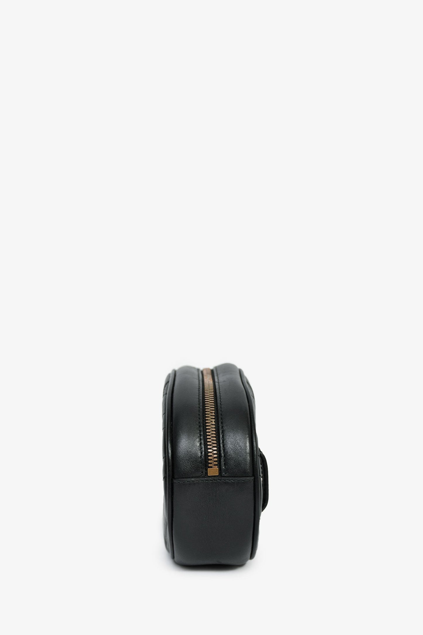 Gucci Black Leather GG Marmont Belt Bag Size 85/34
