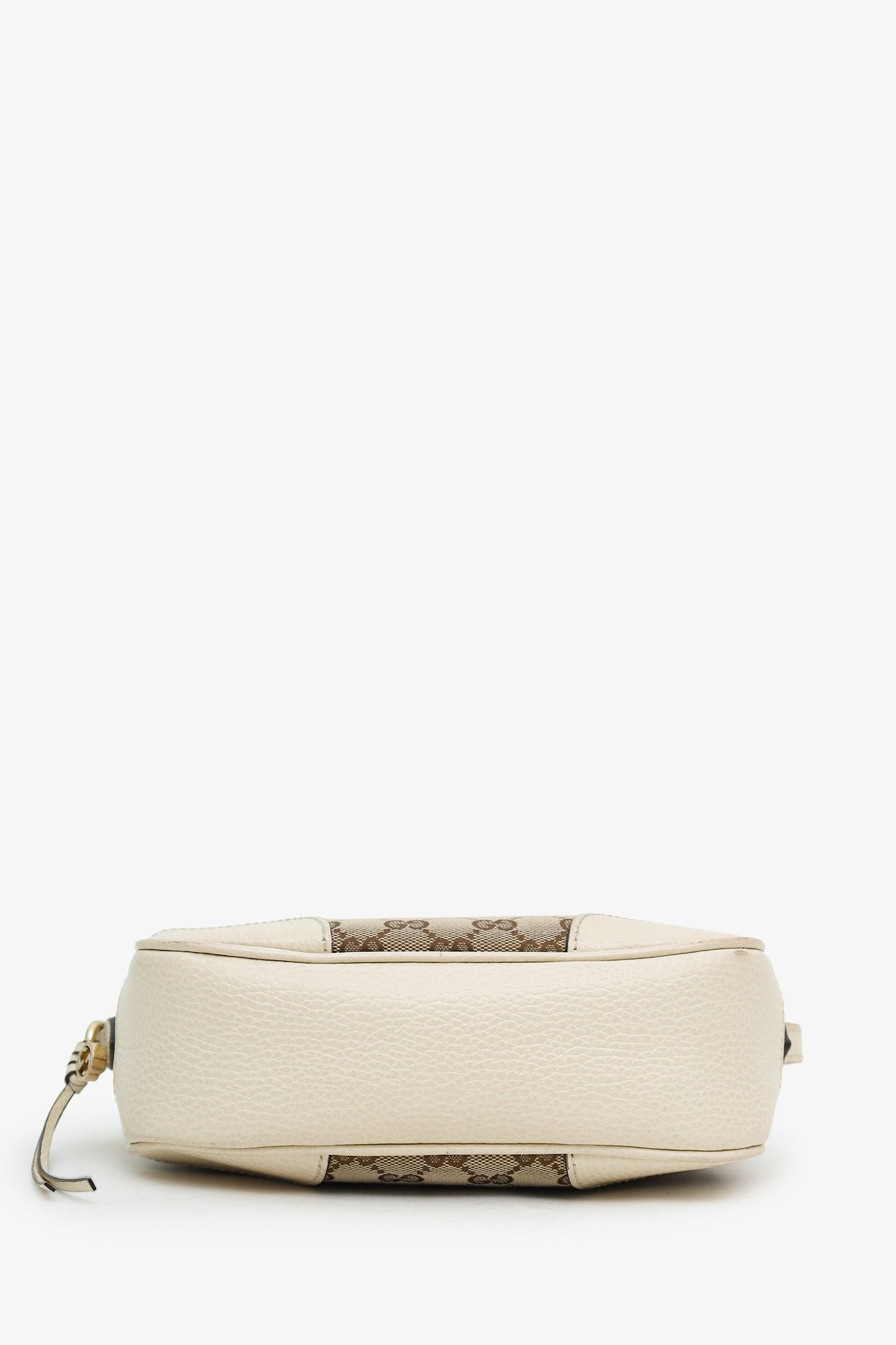 Gucci White/Brown Monogram Mini Bree Messenger Bag