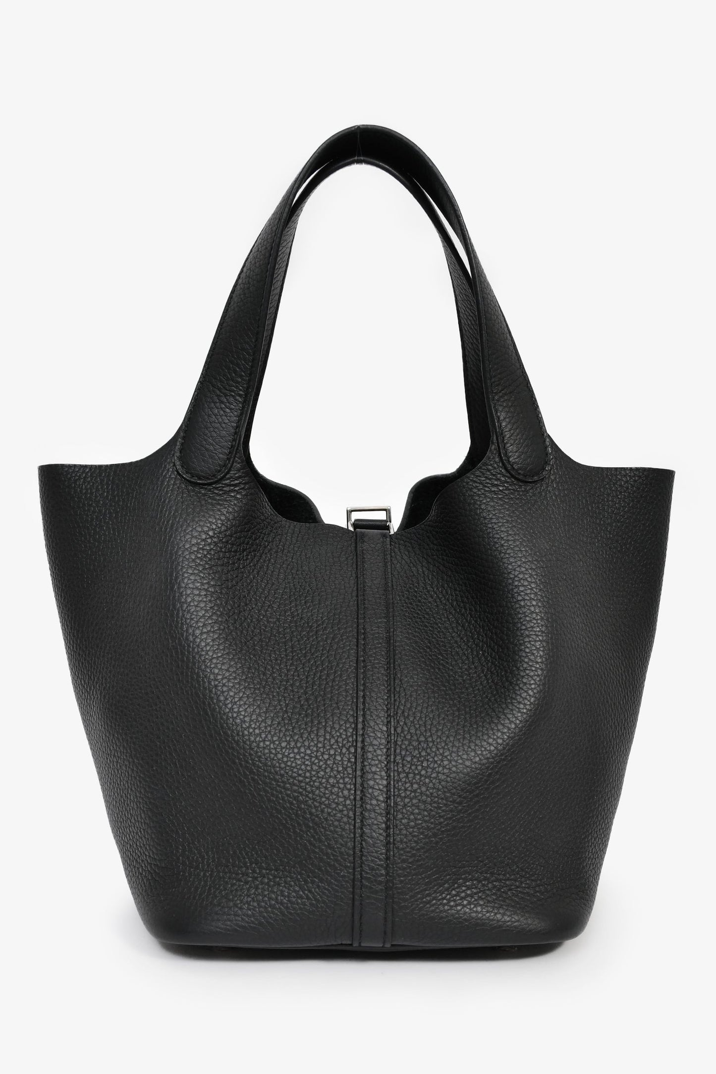 Hermès 2024 Black Clemence Leather Picotin 22