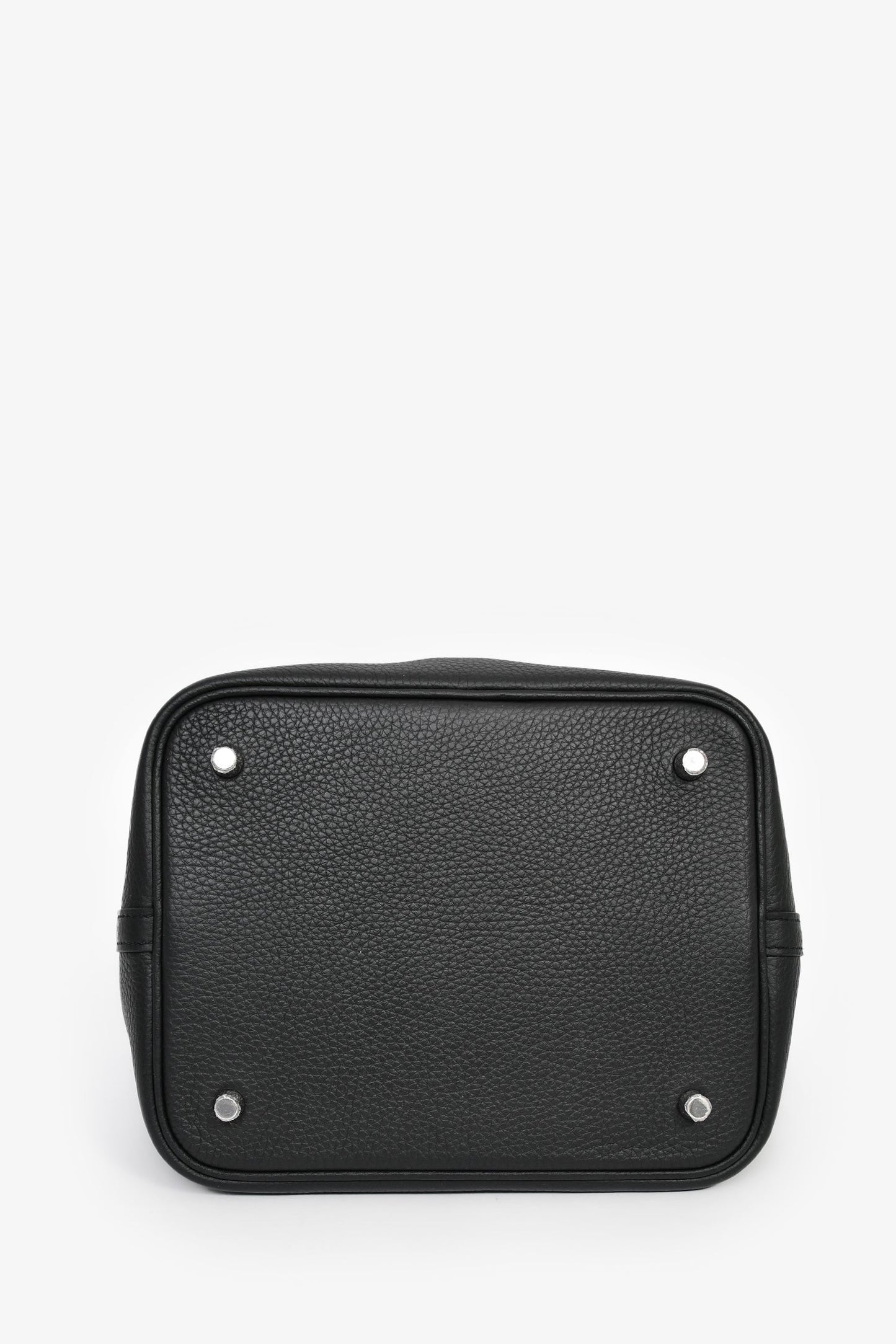 Hermès 2024 Black Clemence Leather Picotin 22