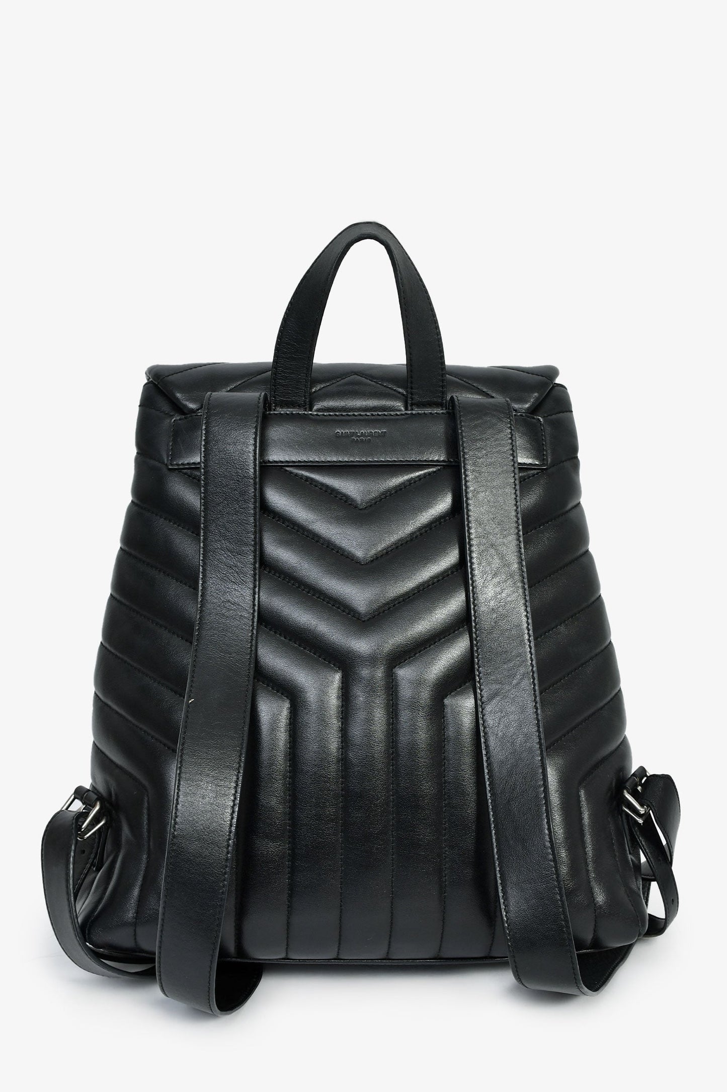 Saint Laurent Black Leather Medium LouLou Backpack