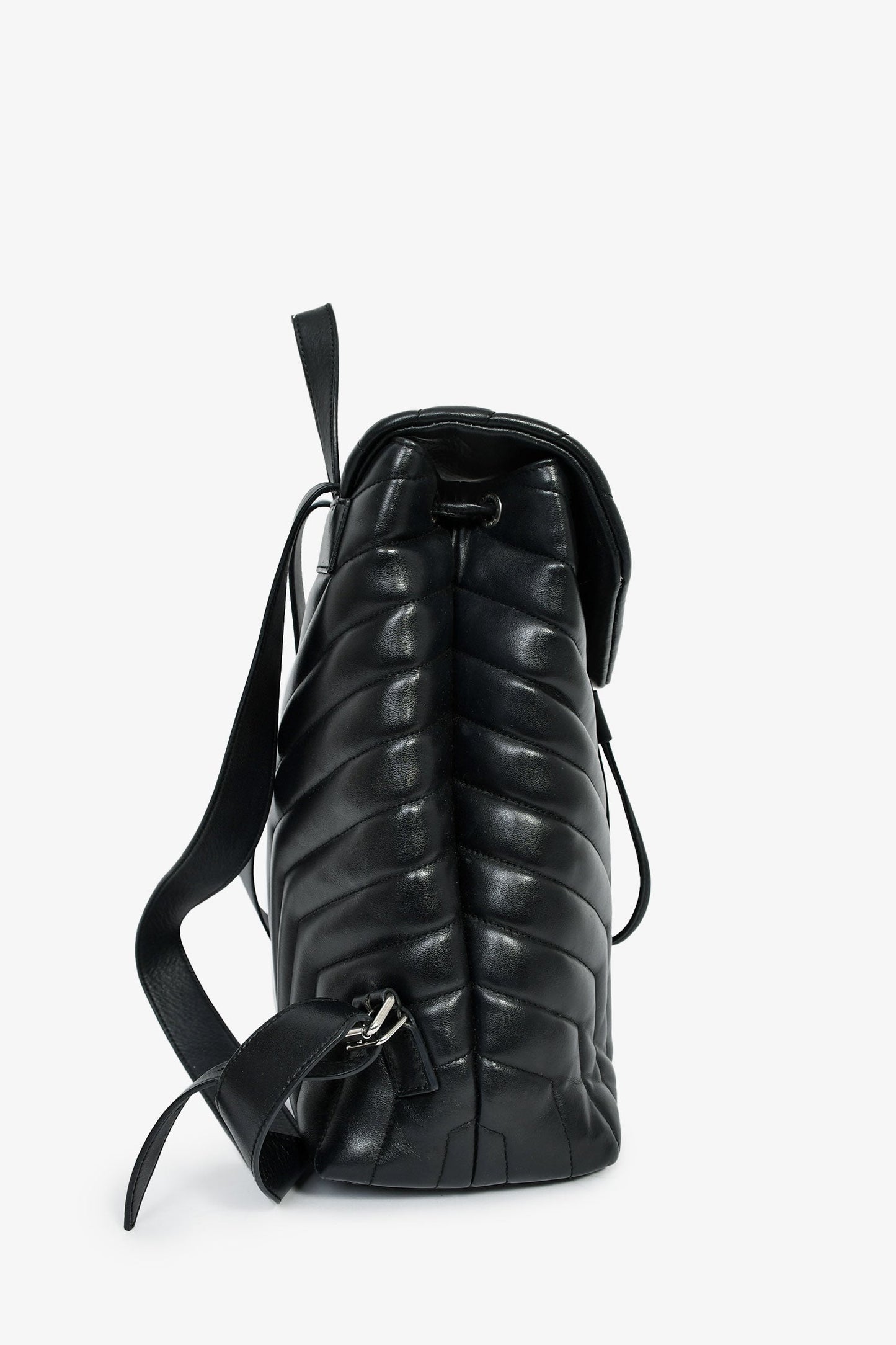 Saint Laurent Black Leather Medium LouLou Backpack