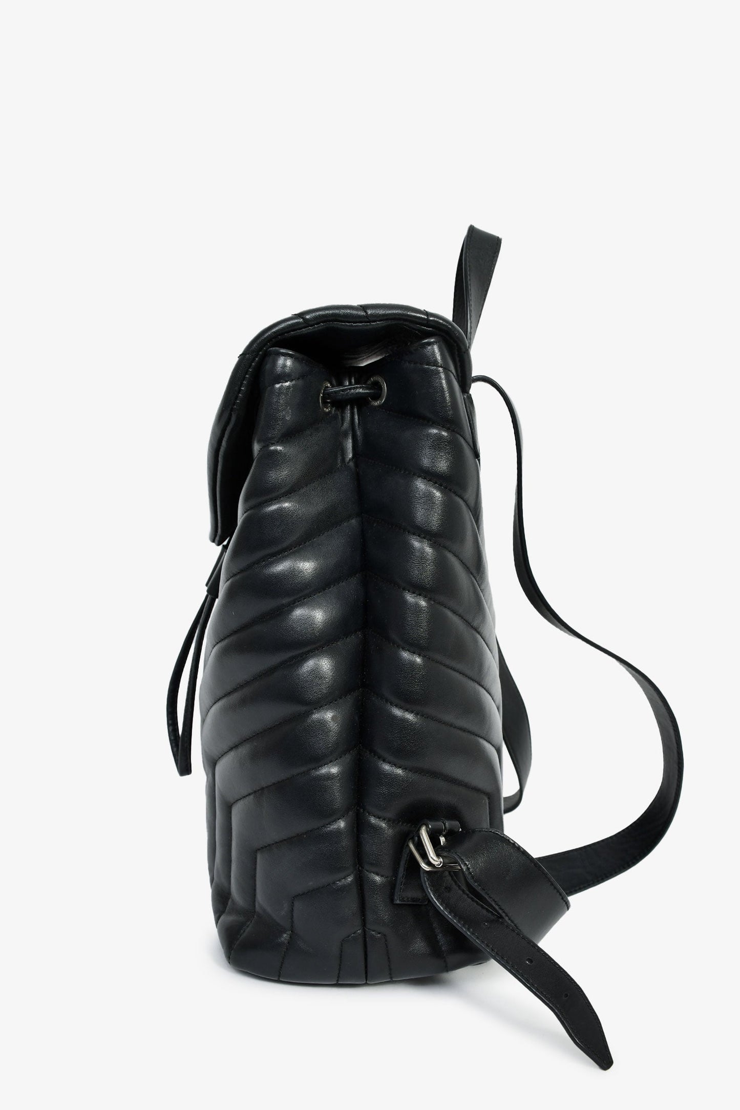 Saint Laurent Black Leather Medium LouLou Backpack