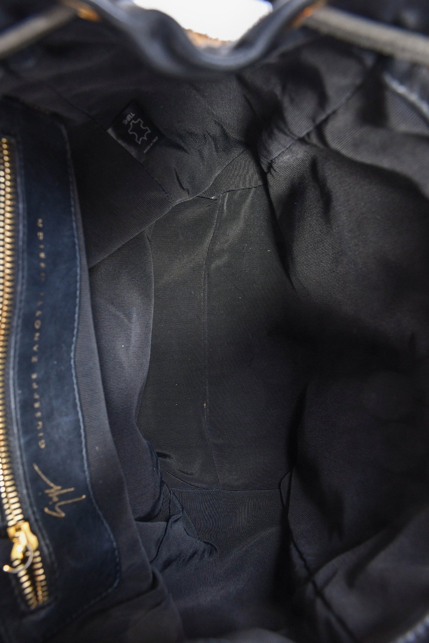 Giuseppe Zanotti Metallic Gold Double Pocket Backpack
