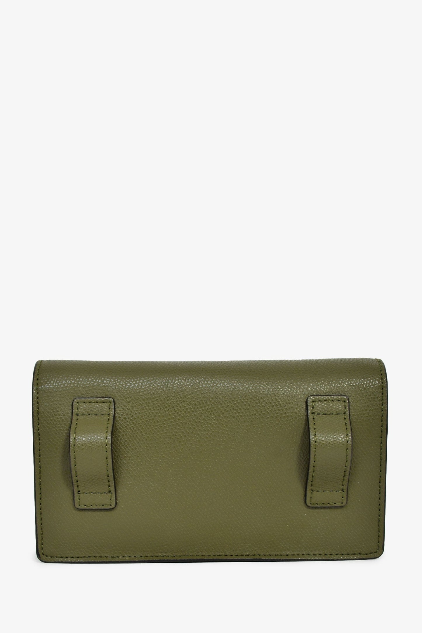 Fendi Olive Green Leather 'F Is Fendi' Belt Bag On Chain