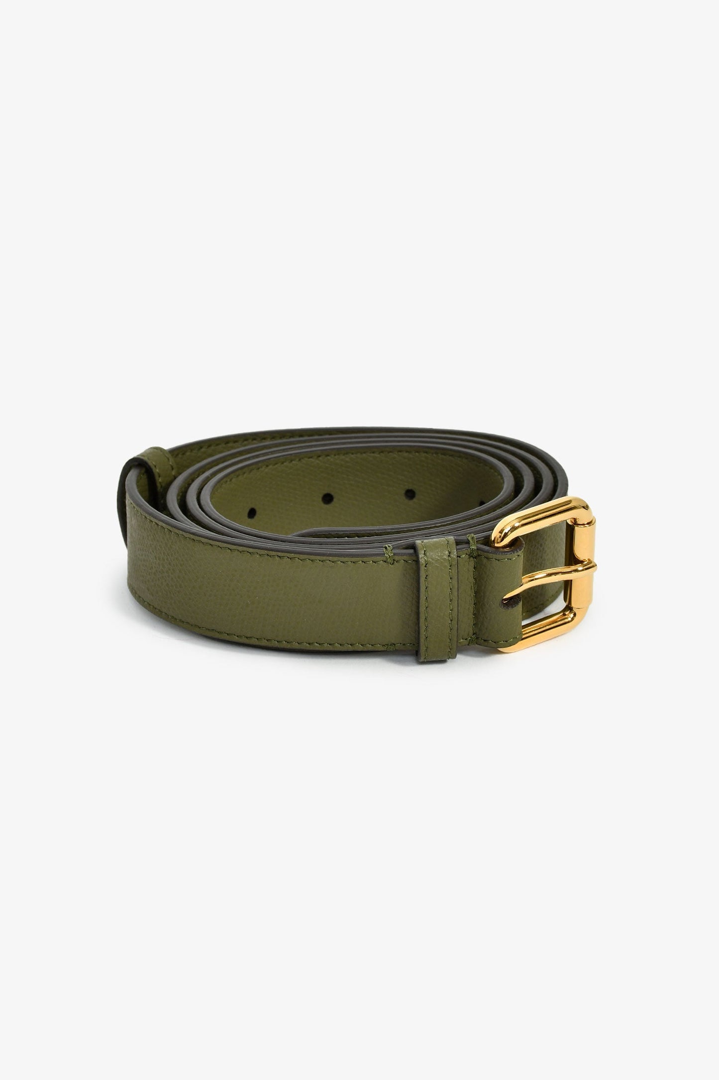 Fendi Olive Green Leather 'F Is Fendi' Belt Bag On Chain
