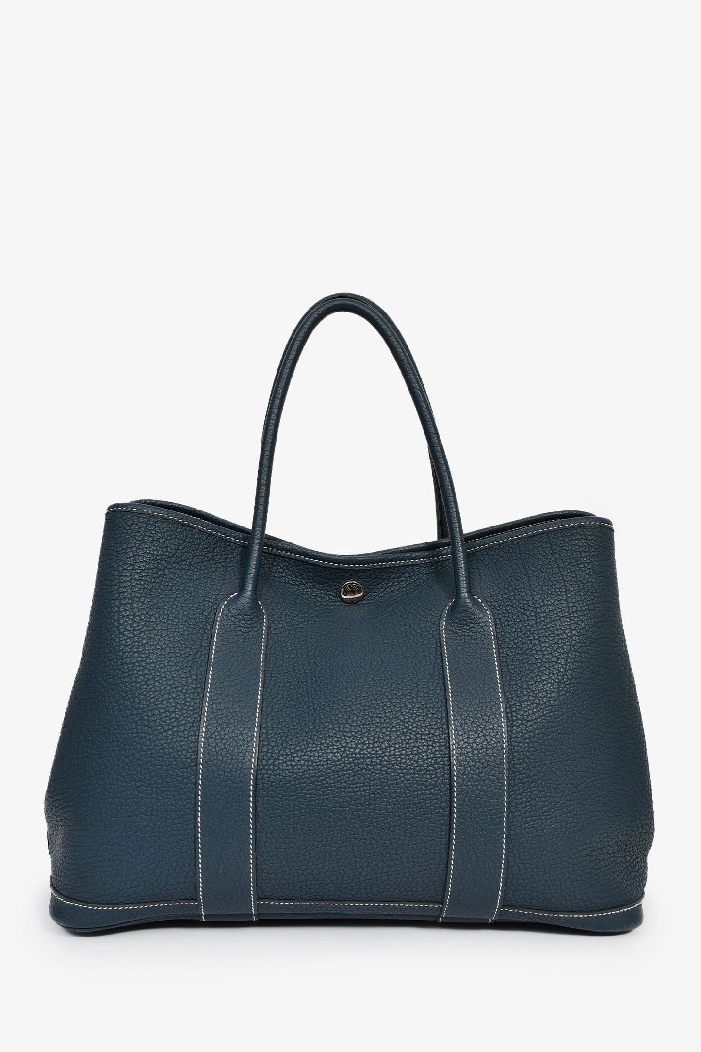Hermès 2014 Blue Negonda Leather Printed Interior Garden Party 36