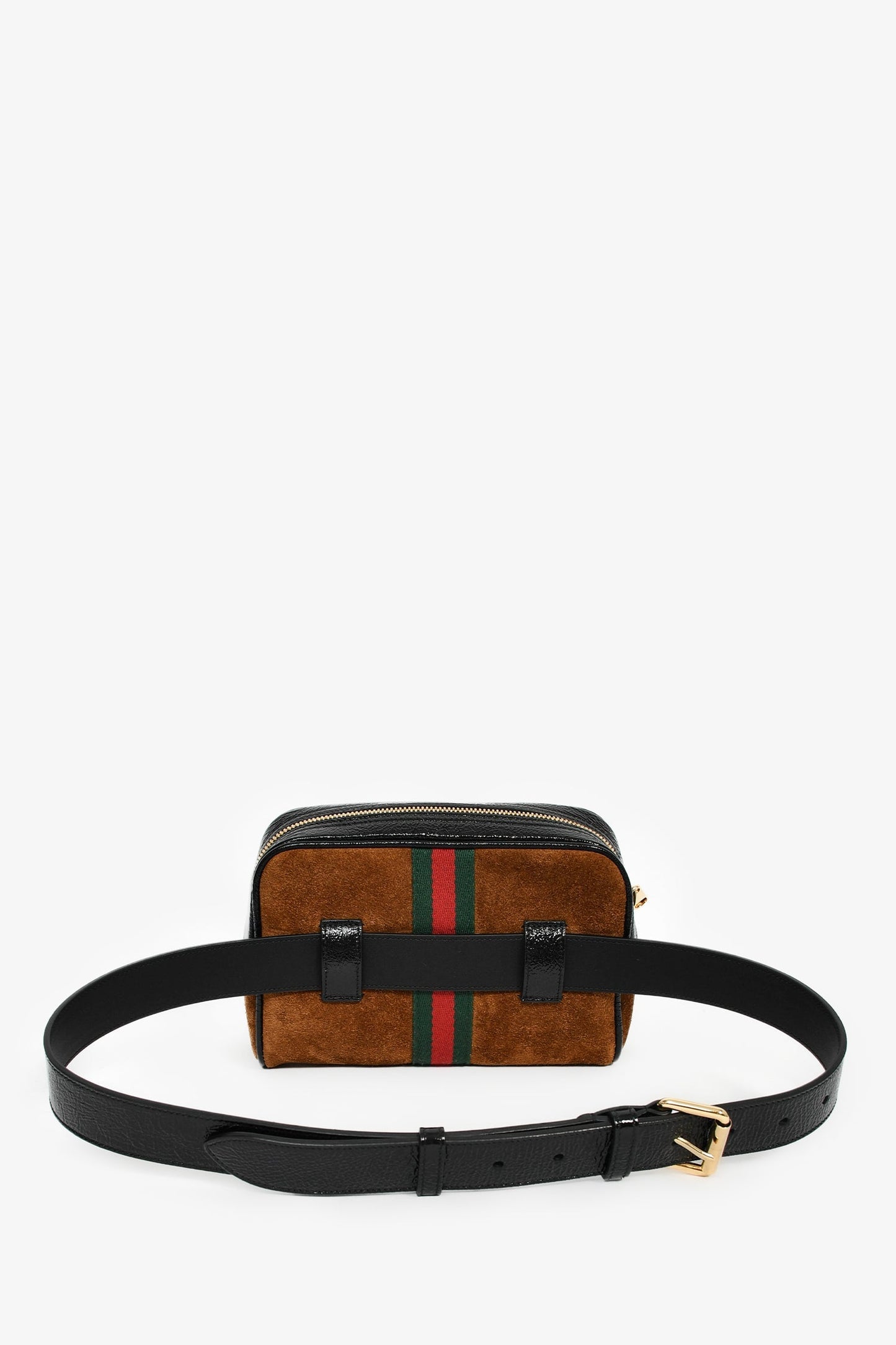 Gucci Brown Suede Web Ophidia Small Belt Bag